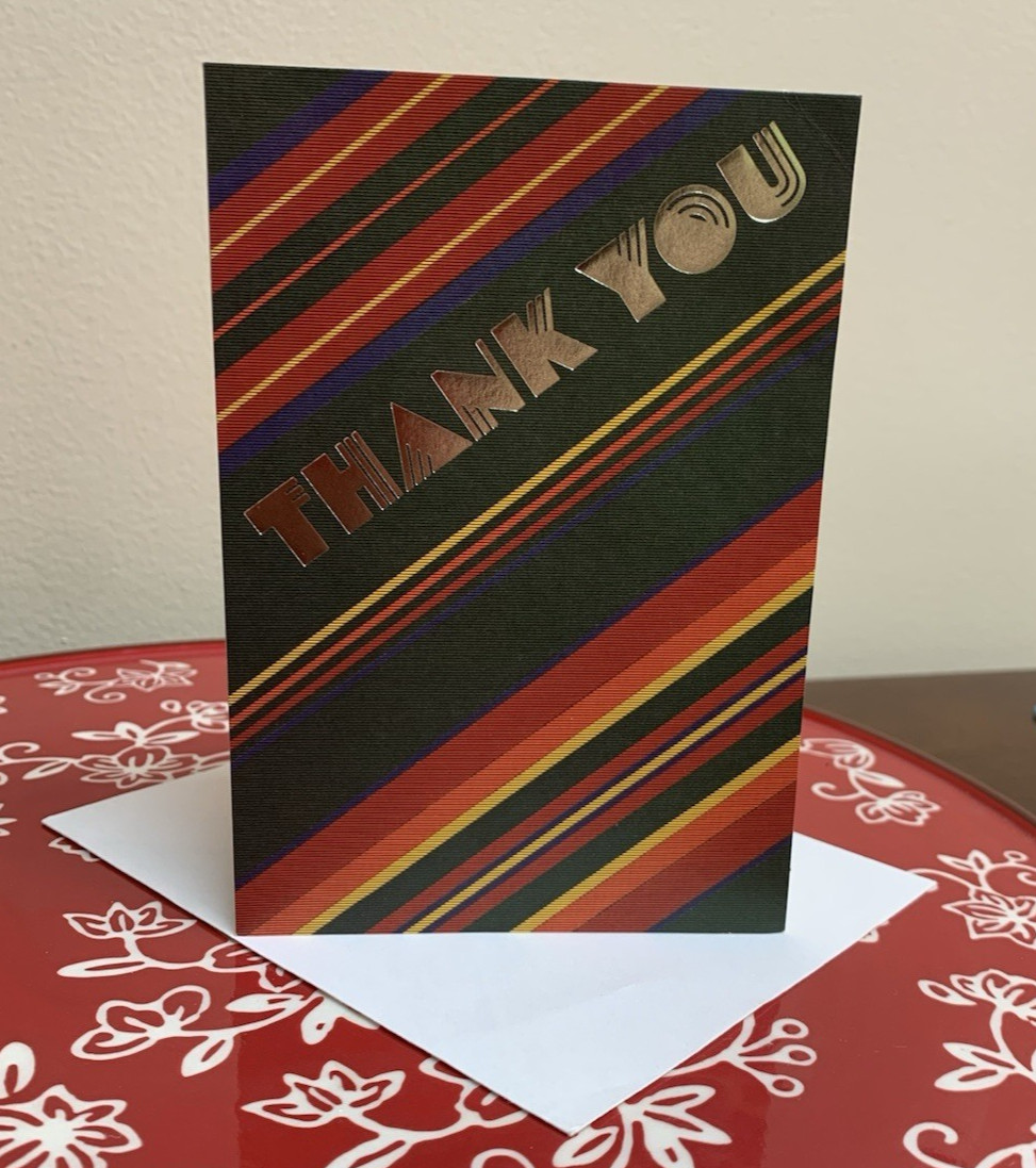 Black Red Gold Thank You Appreciation Appreciate Note Cards Hallmark – Set of 7