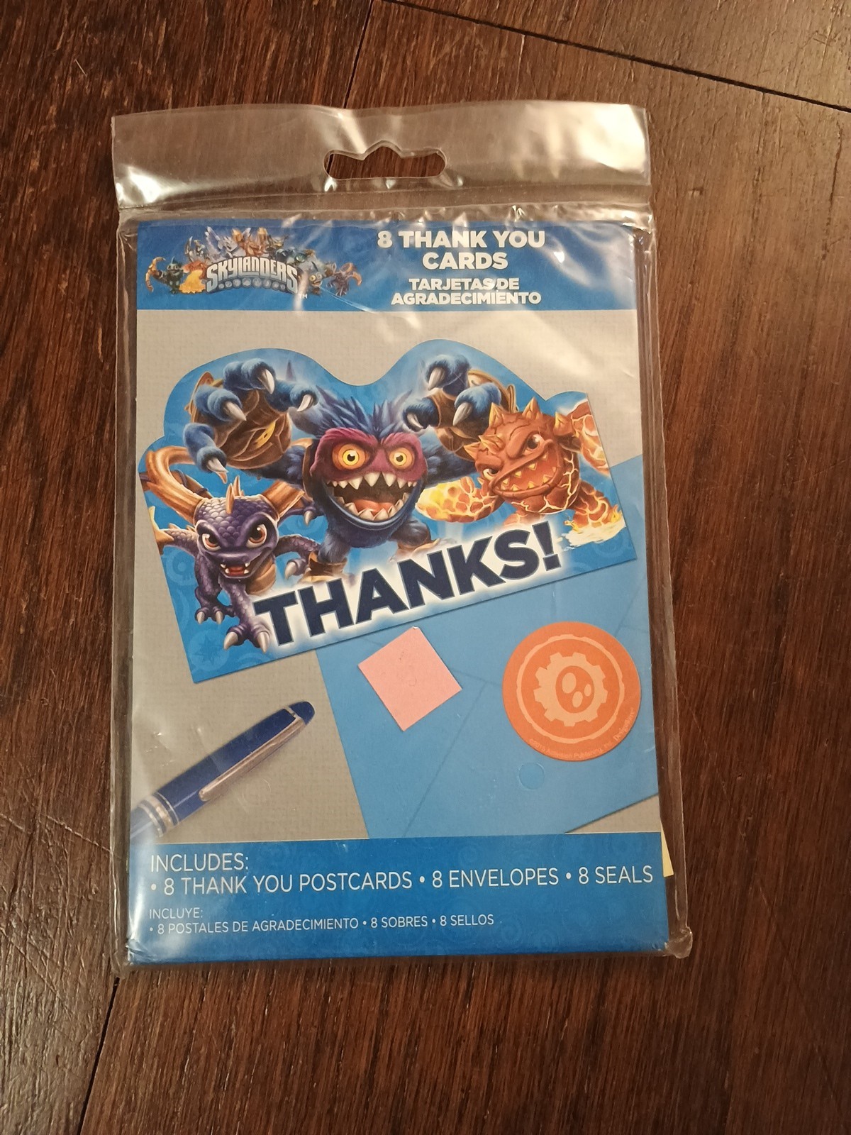 Vtg 2015 Skylanders Birthday Party 8 Thank You Post Cards Envelopes & Seals New