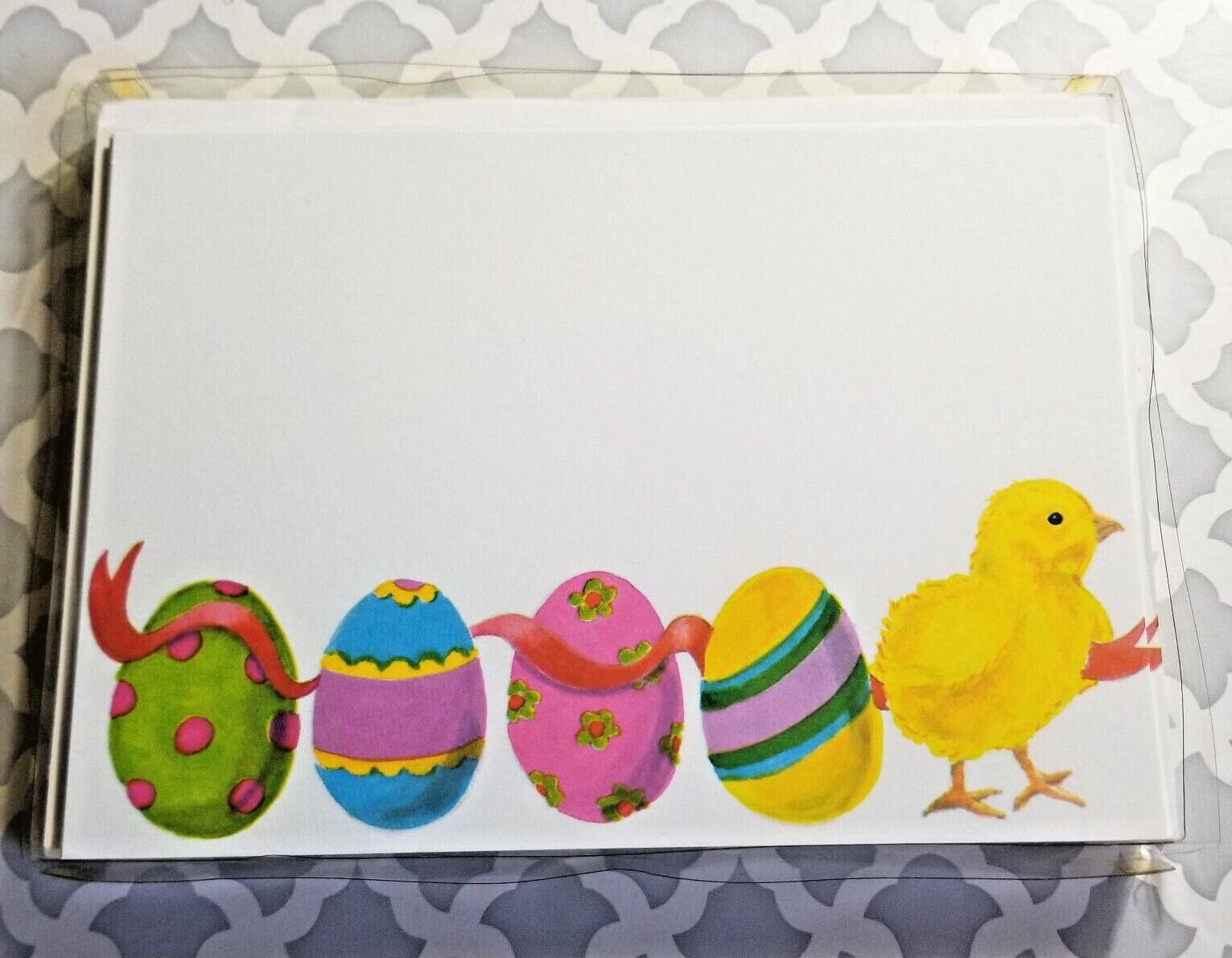 Easter Blank Note Cards Set of 9 Easter Eggs Chick Write Your Own Message Genera