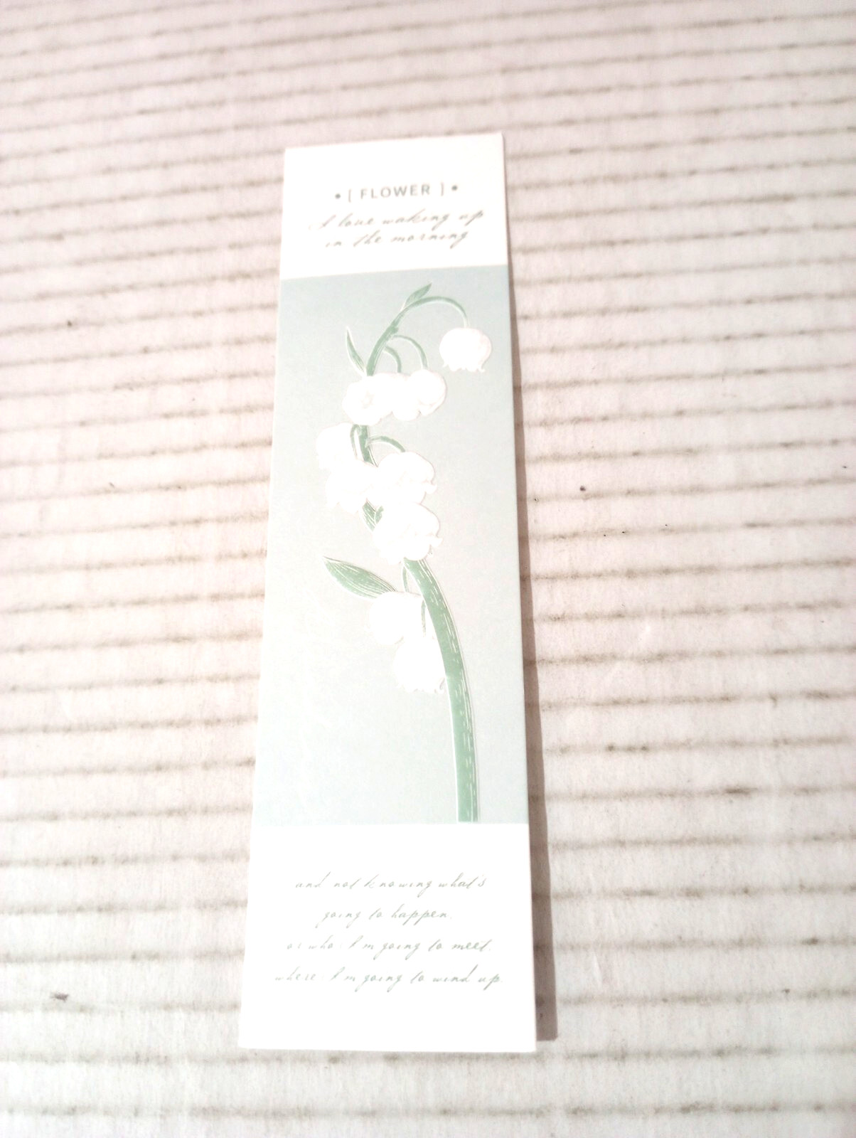 Lily Of The Valley Embossed Green Bookmark Arcadian