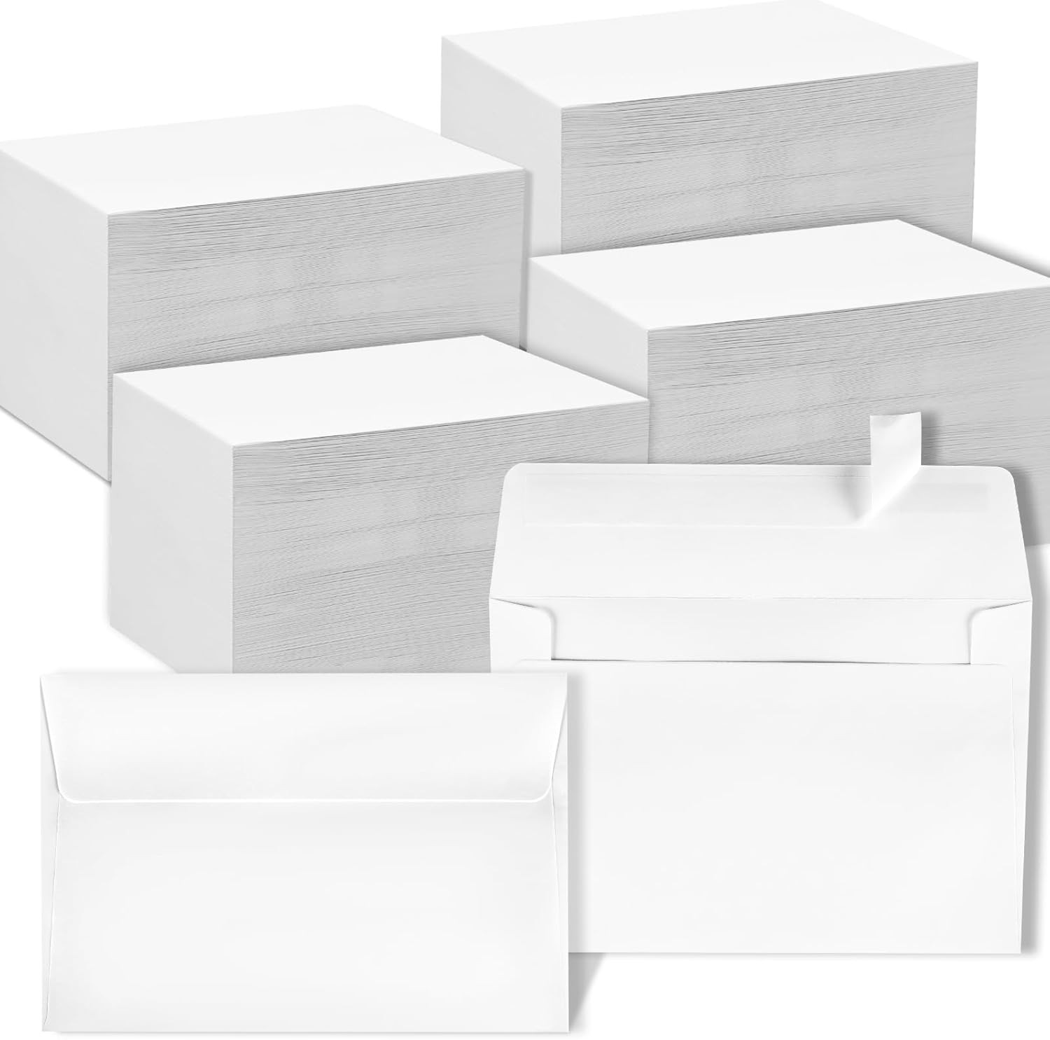 1000pcs White A4 Self-Adhesive Envelopes 4.25×6.25in Bulk Invitation Mailers