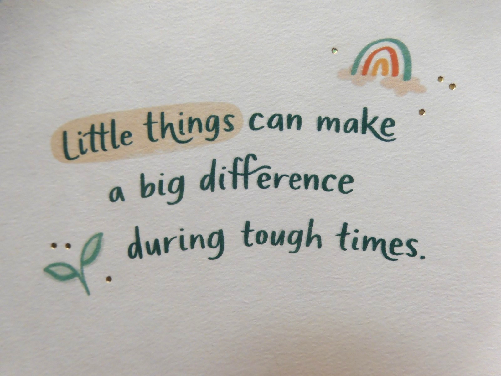3 Cards Hallmark Encouragement Little Things Can Make a Difference Tough Times