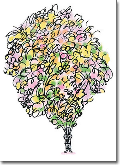 Big Bouquet A*Press Thank You Card – Greeting Card by Avanti Press