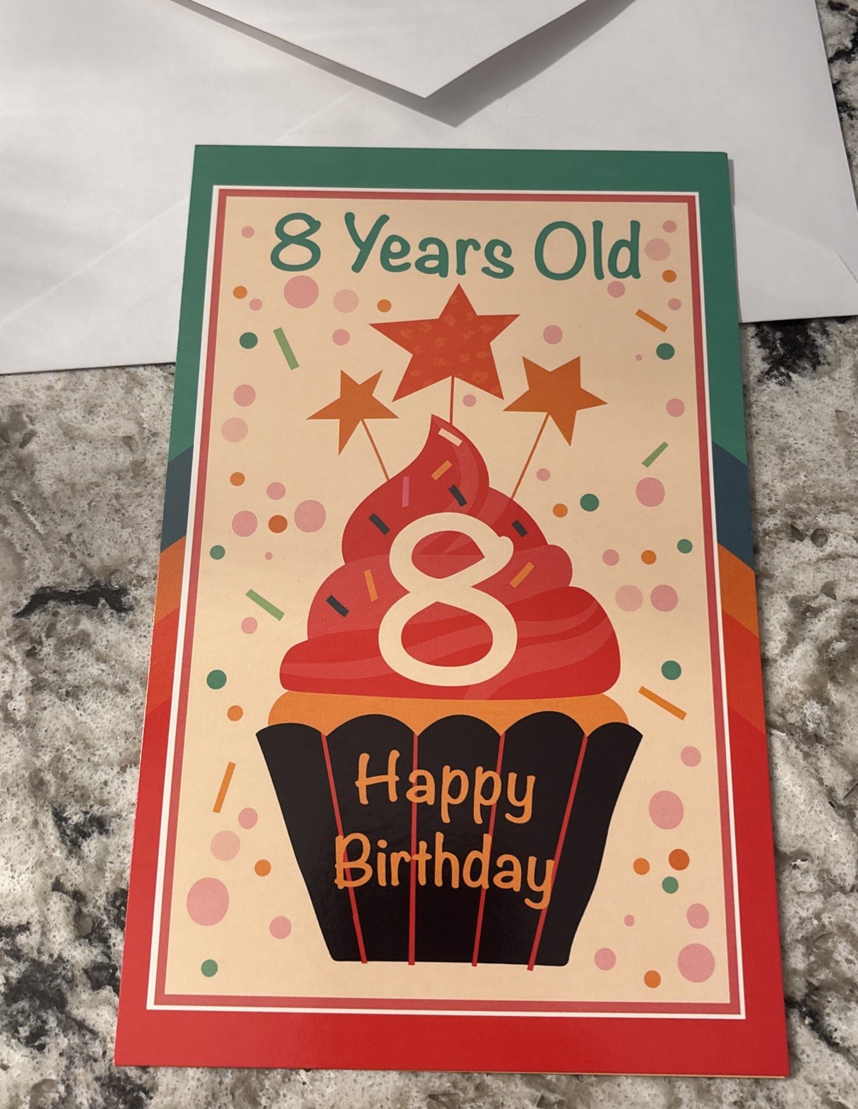 Happy 8th Birthday Your 8 Years Old 5”x7.75” Stockwell Greeting Card
