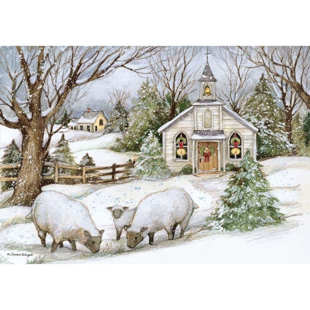 Lang, Grazing Morning Petite Christmas Cards by Susan Winget