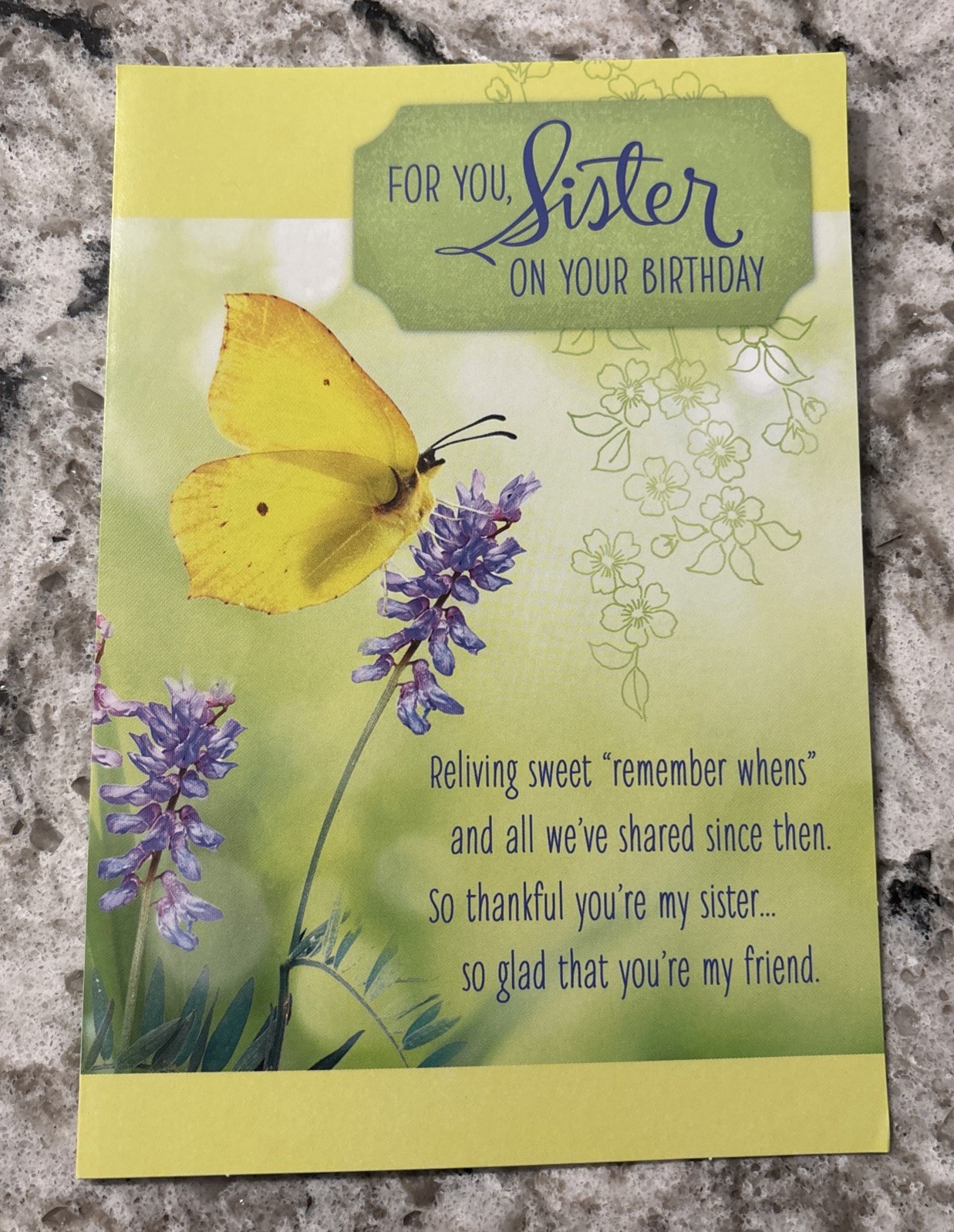 Happy Birthday SISTER With Love Always 5”x7” Hallmark Greeting Card