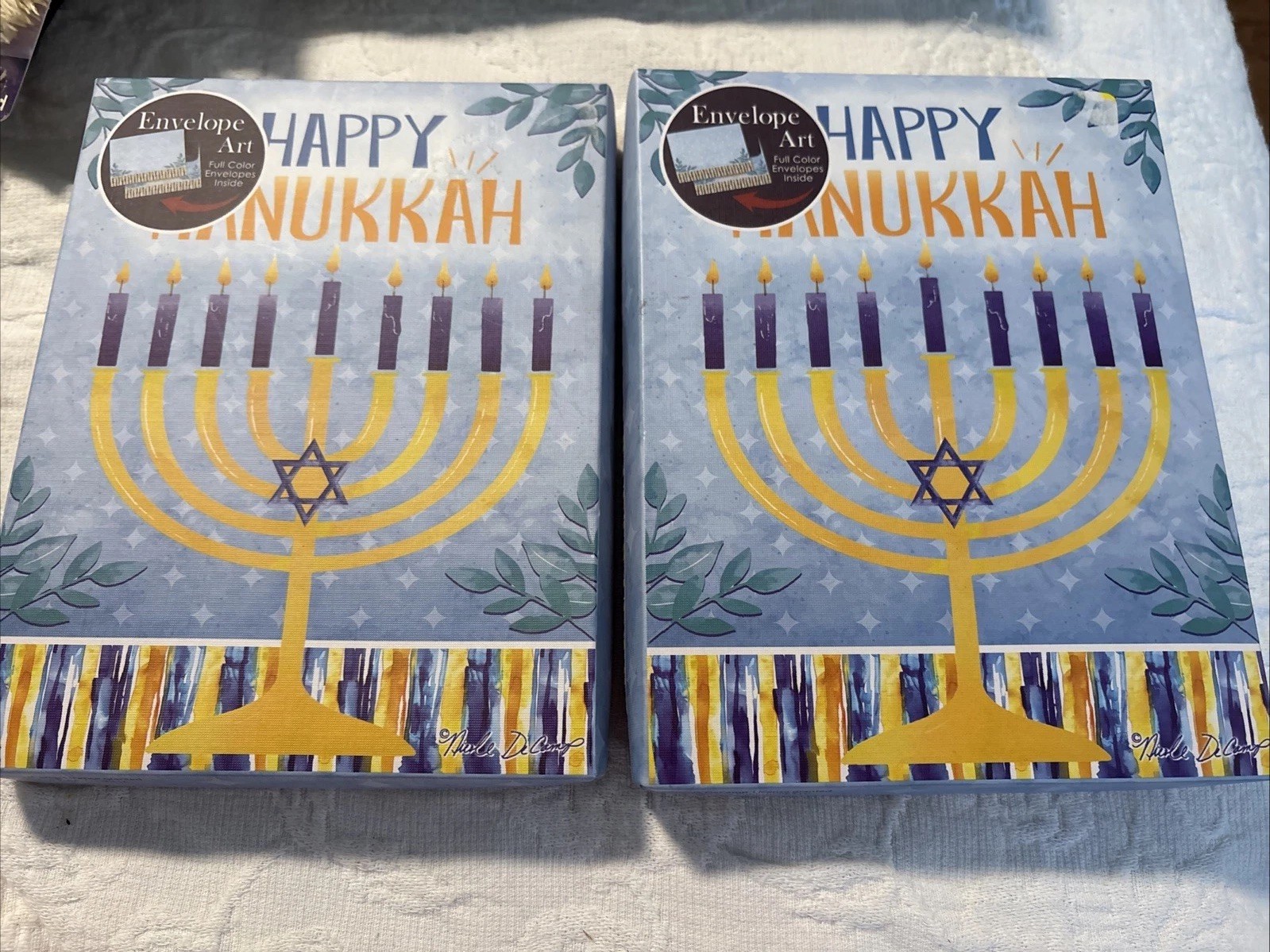Happy Hanukkah Greeting Card With Envelopes 12 Cards And Envelopes In Each Box