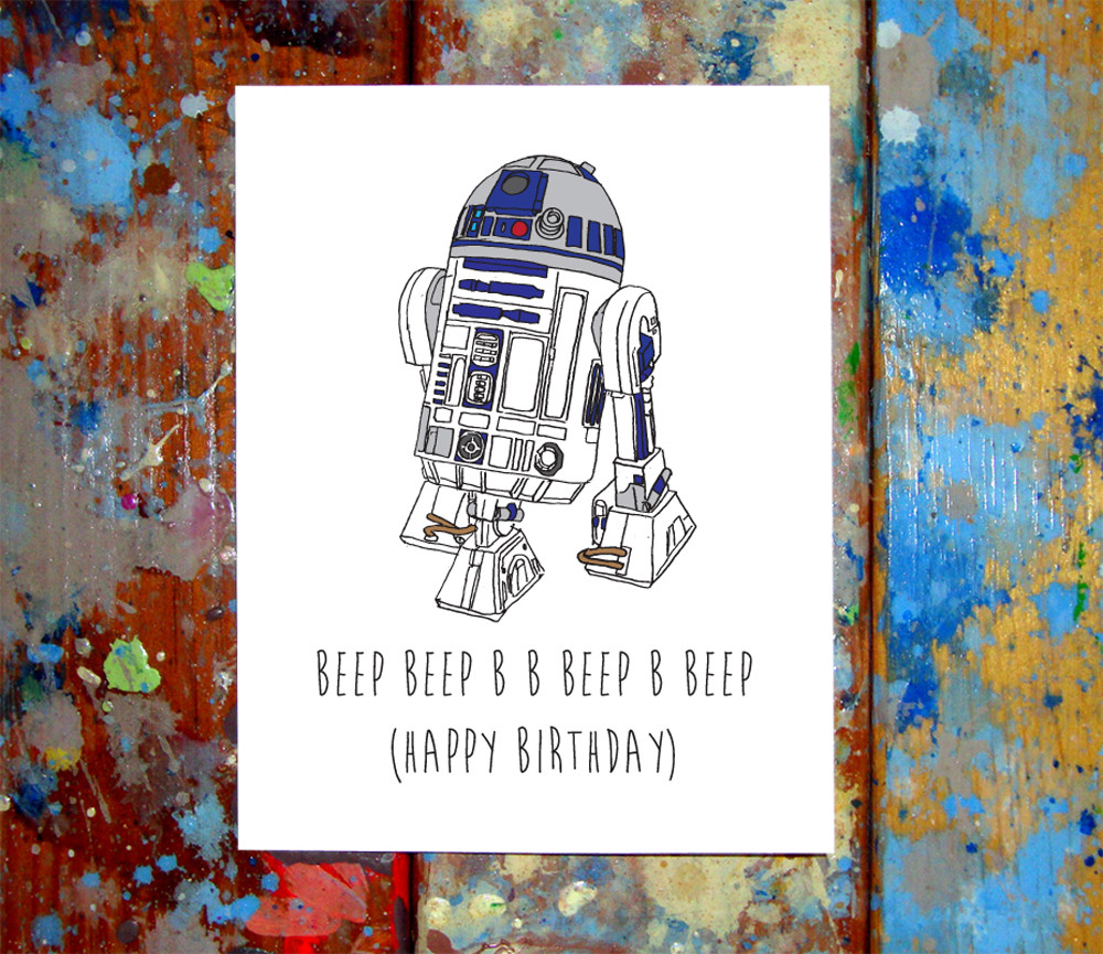 2 Pack – R2D2 & C3P0 Happy Birthday Greeting Card Set, Star Wars, Cards, Sci Fi