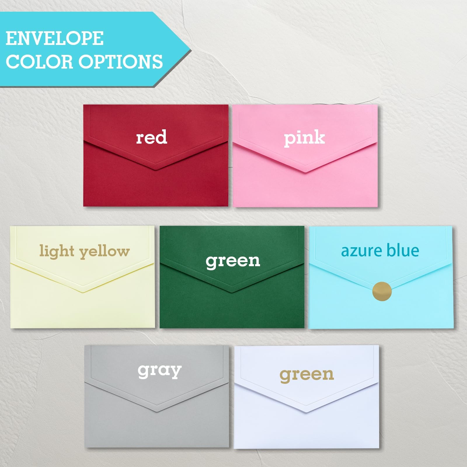 50 PCS Beige 4×6 Inch Envelopes Invitations Greeting Cards Blank Stock