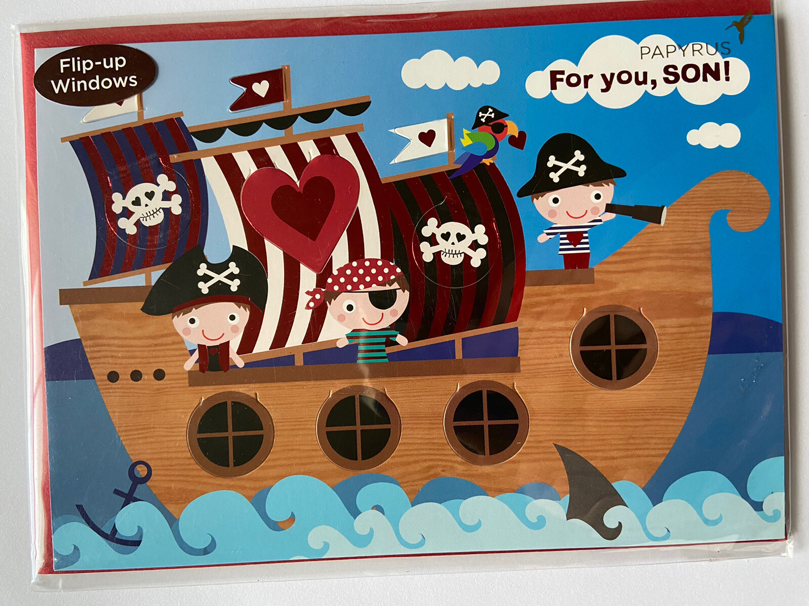 Papyrus Valentines’s Day Card – “For you, SON!” Pirate Ship