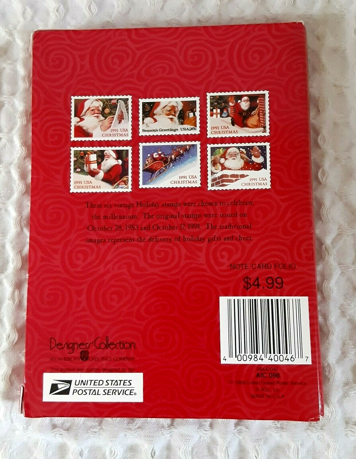USPS NOTE CARDS 8 Cards Memo Pads 75 Pages SANTA Seasons Greetings Vintage New