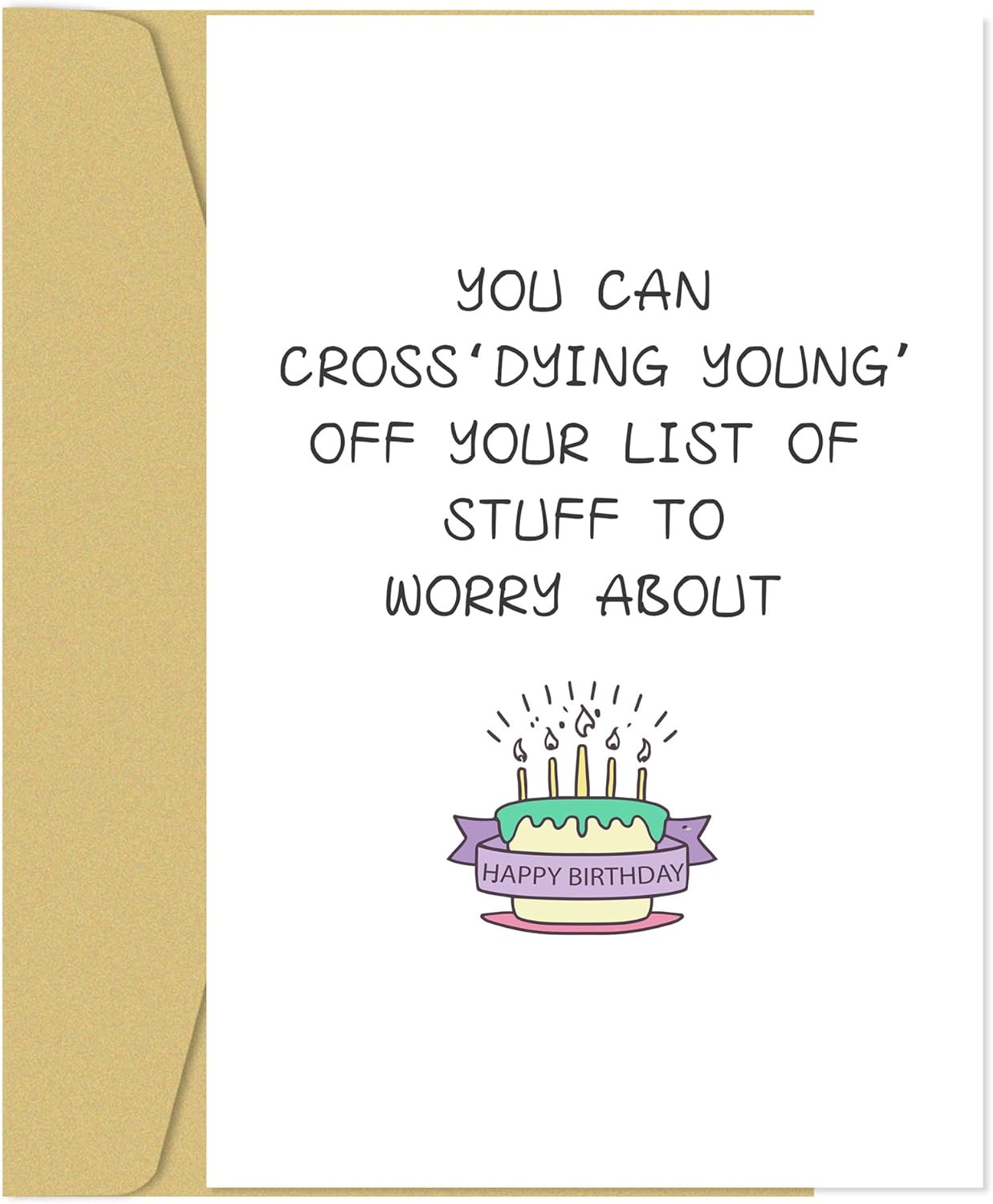 Funny Birthday Card for Men Women, Humorous Birthday Card for Friends, Old Age B
