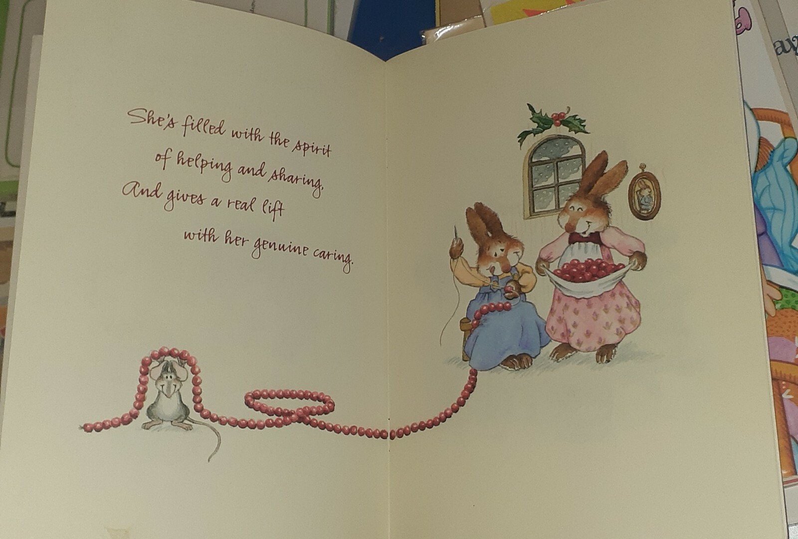 Unused Greeting Card & Env ~ FRIEND Christmas TREASURES by Hallmark Booklet 1980