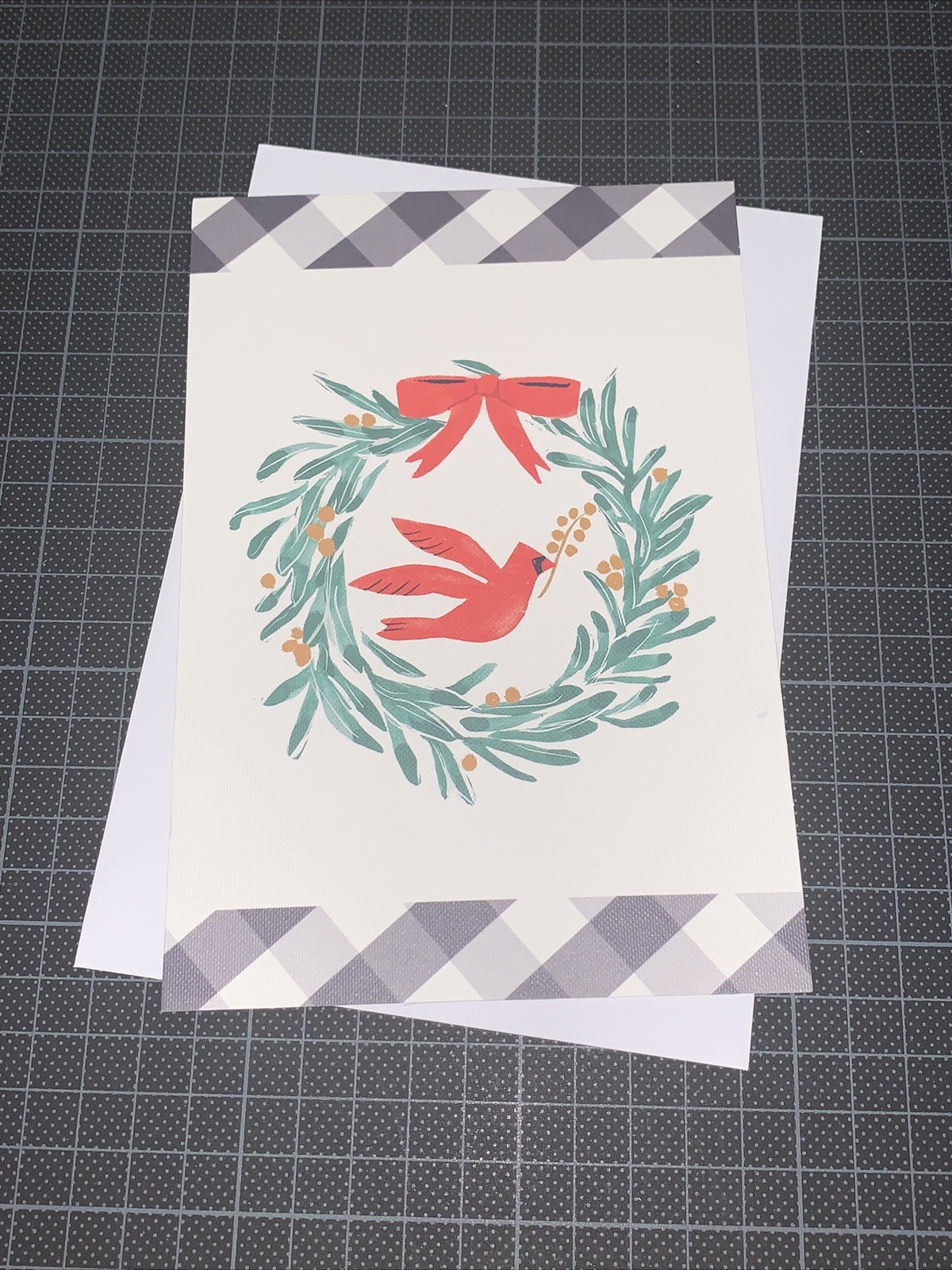 Hallmark Christmas Card: Red Cardinal Wreath Holiday Cheer Now Through The Year