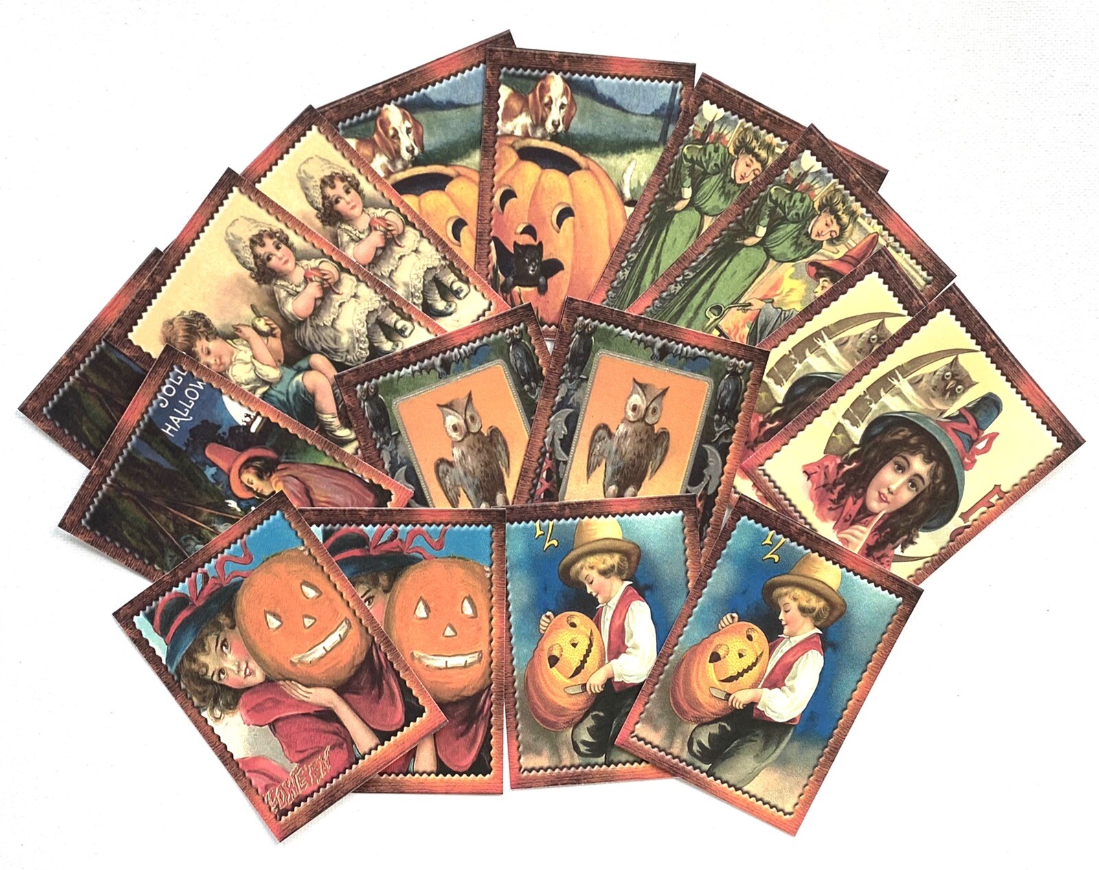 Halloween Cards, Halloween Tags Lot Of 16 Cards 8 Designs 2 Of Each Design #HW14