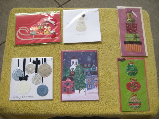Lot of 6 PAPYRUS Christmas Holiday Cards new sealed # W