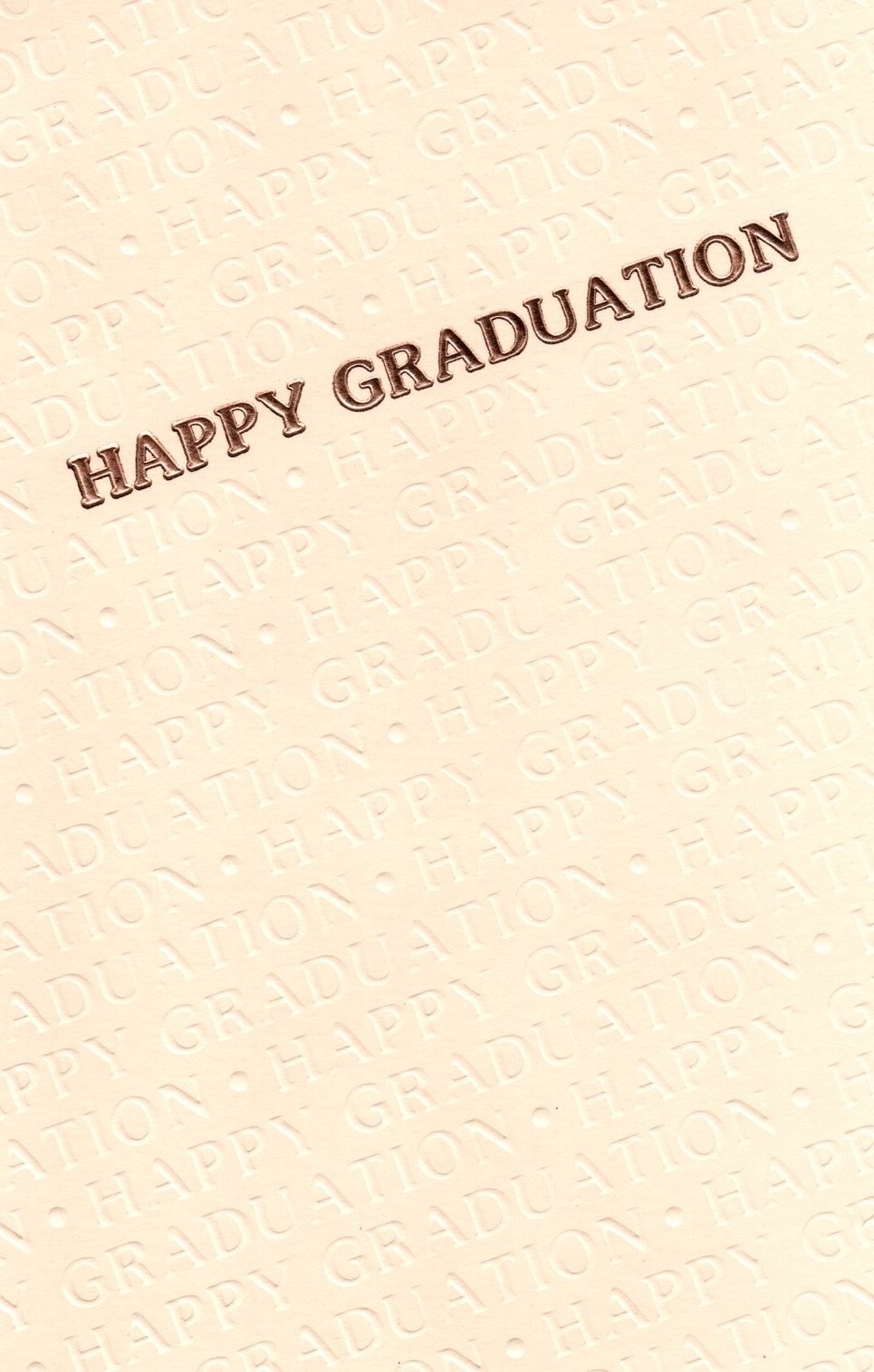 Congratulations Graduation Graduate Embossed Ivory Hallmark Greeting Card