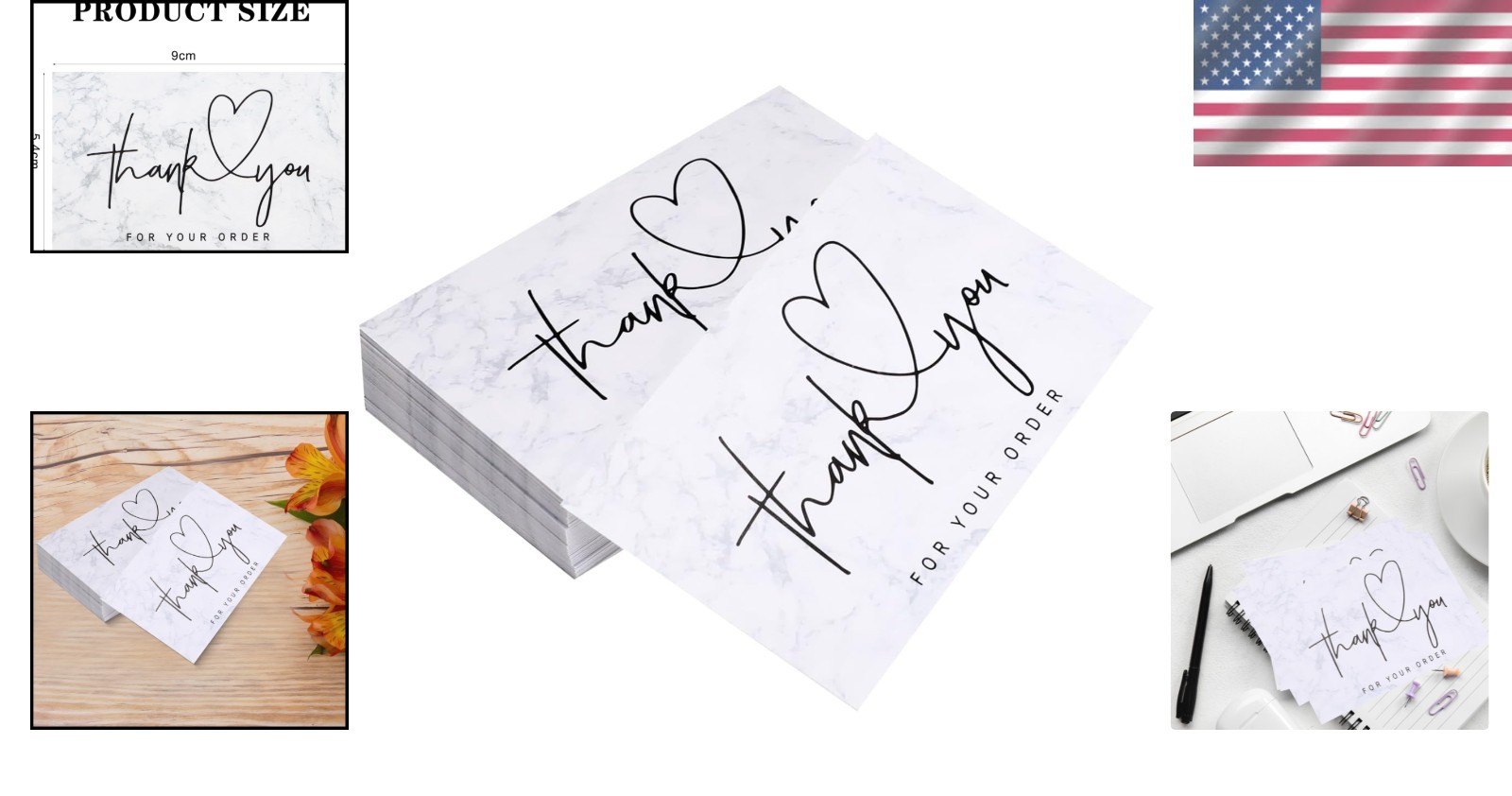 50 White Appreciation Cards with Blank Design – Perfect for Personalization