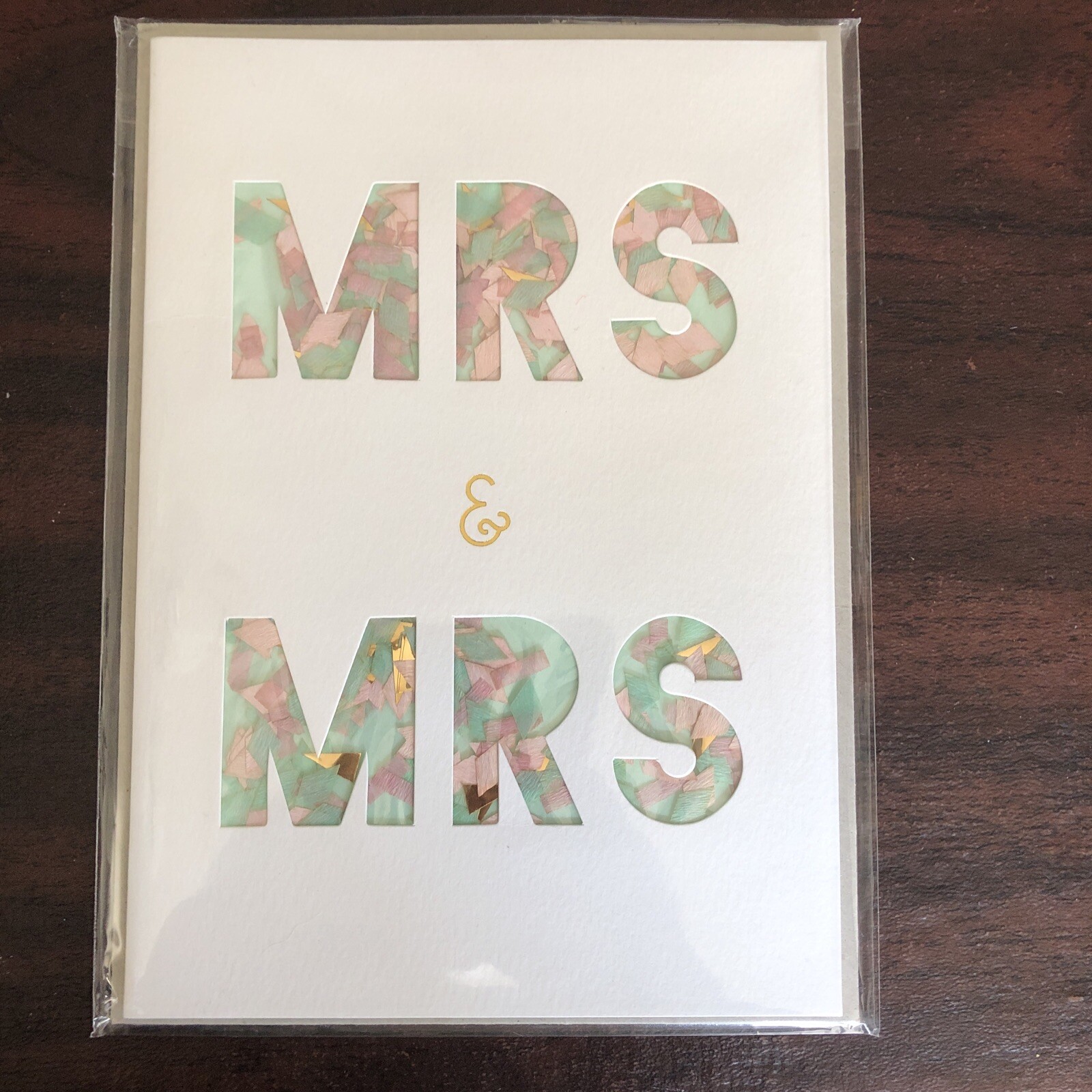 NEW Same Sex Wedding Card Gay Lesbian Mrs & Mrs US Seller