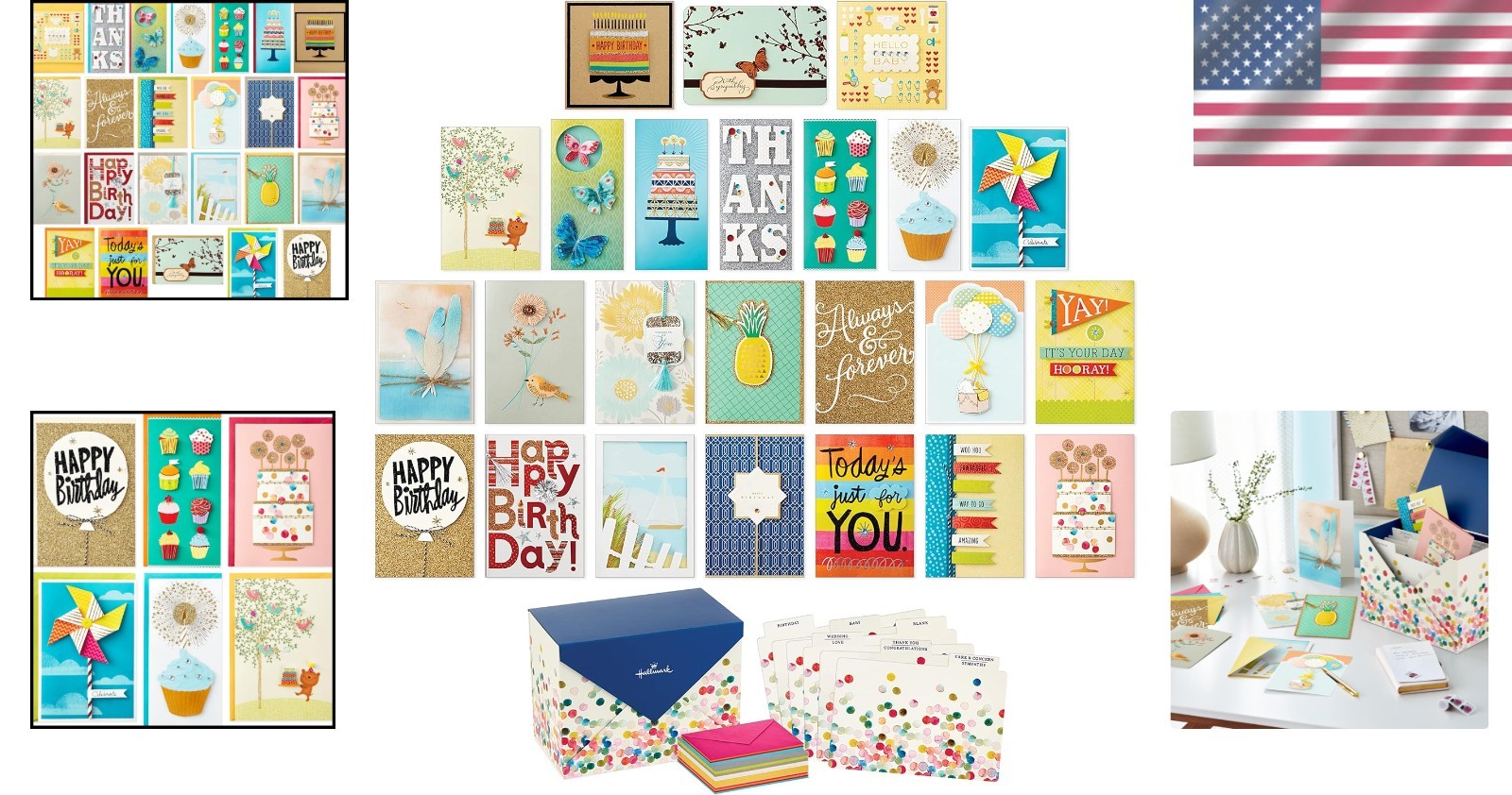 Assorted Birthday, Baby, Wedding Cards – Pack of 24