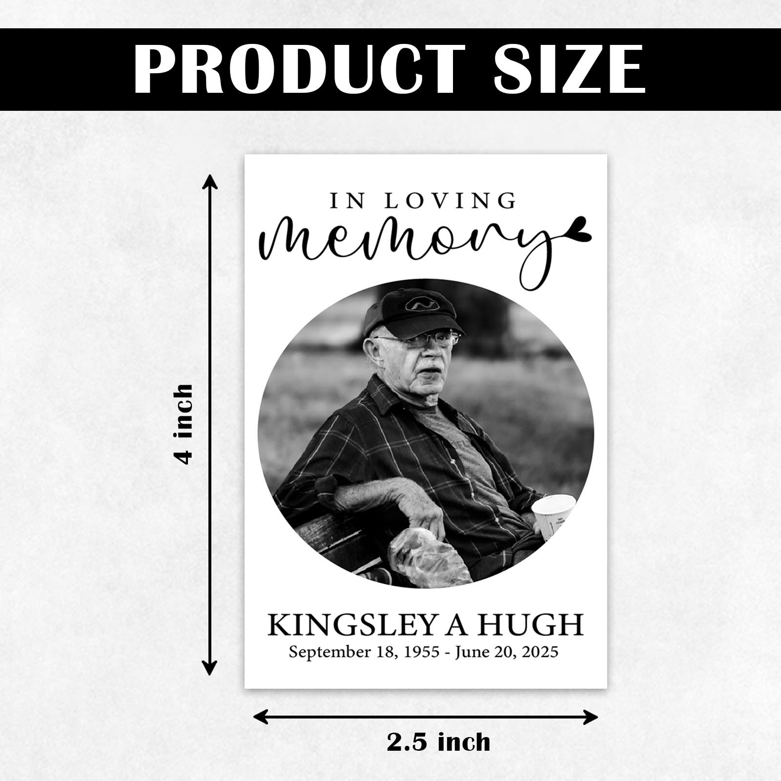 Personalized with Prayer Funeral Memorial Prayer Cards – 50 Cards Funeral Favors
