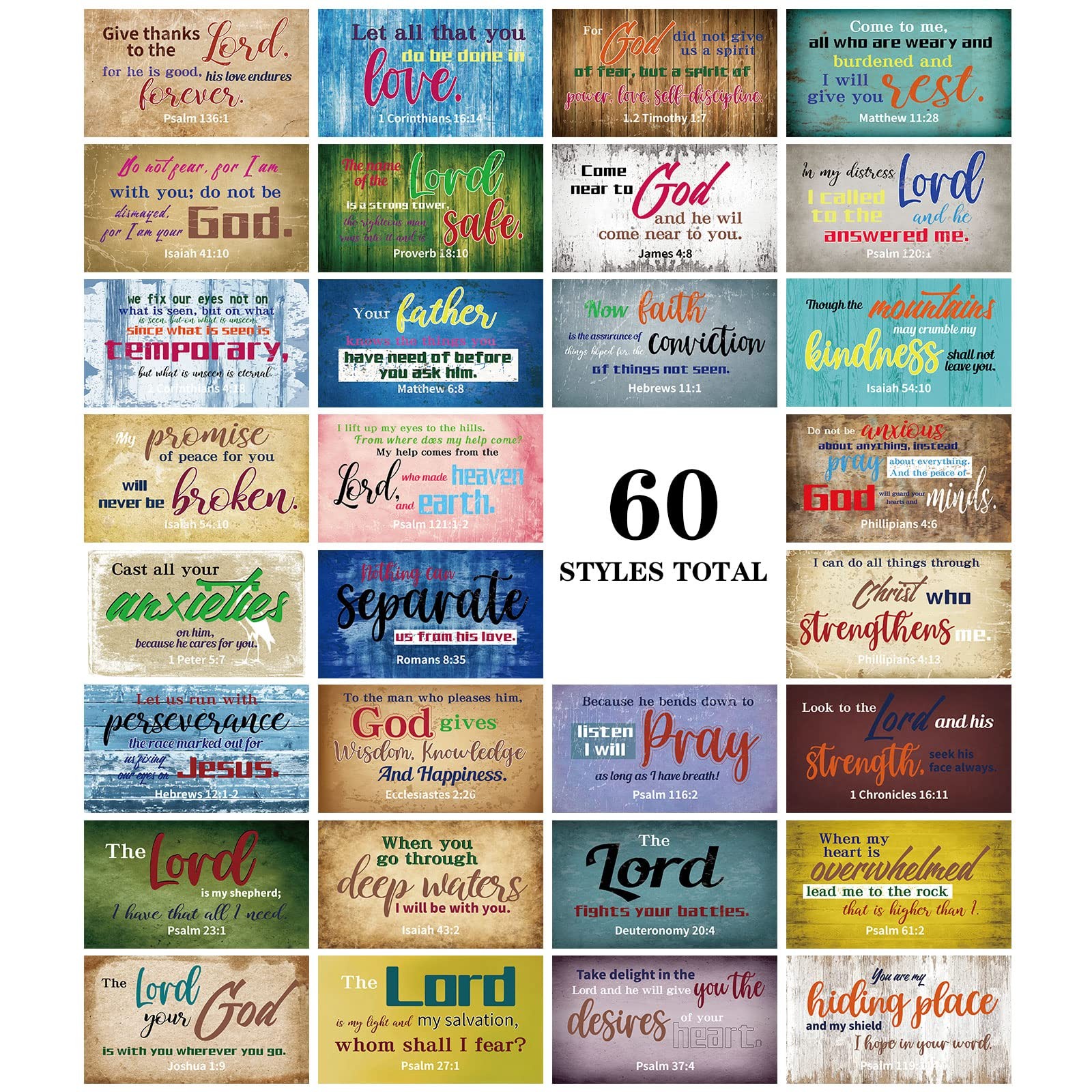 Bible Verse Cards 240PCS Inspirational Scripture Cards Set