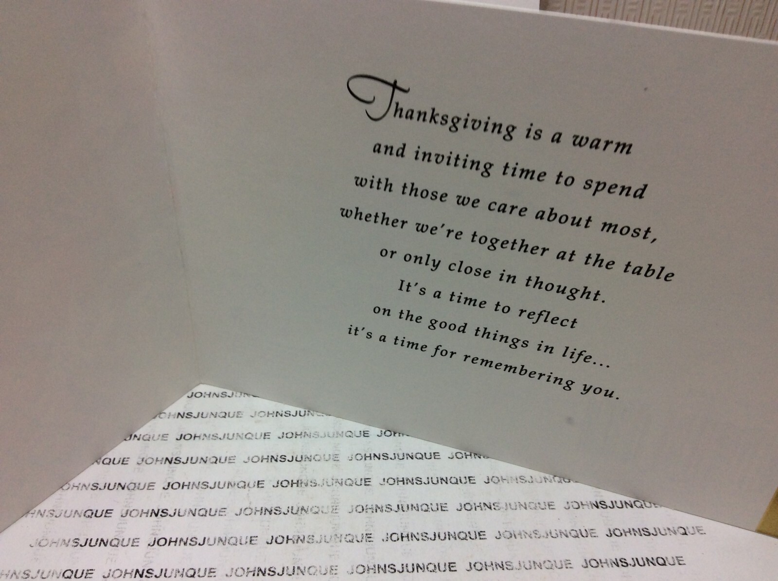 HALLMARK THANKSGIVING GRANDFATHER GREETING CARD New w/Envelope “remembering you”