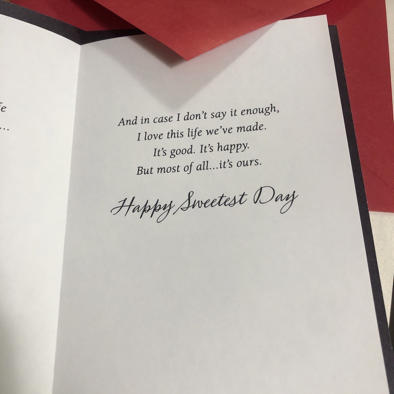 Happy Sweetest Day – My Husband In Love 5.5”x8” Large Hallmark Greeting Card