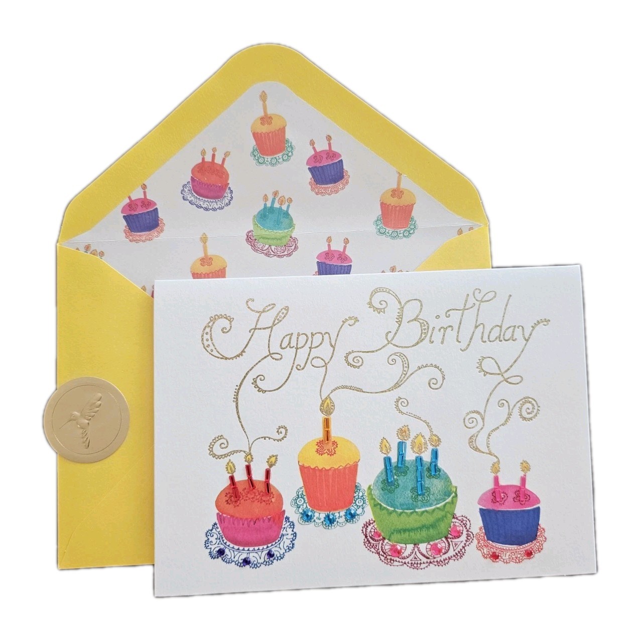 Papyrus Birthday Card Beaded Cupcakes 🧁