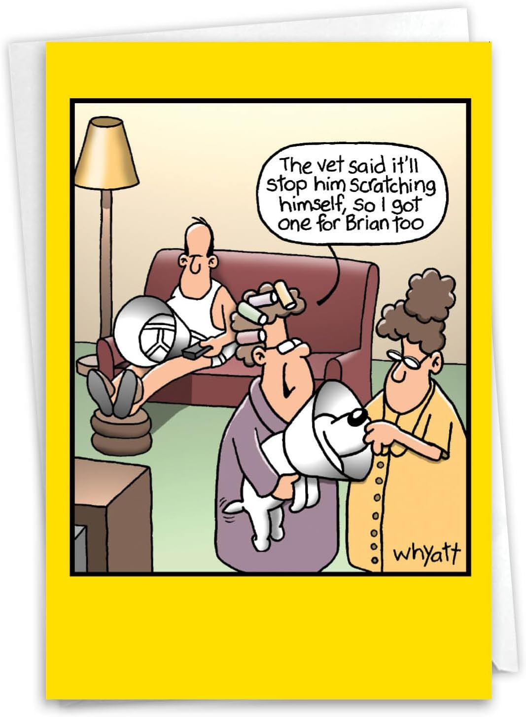 – 1 Funny Cartoon Card for Birthdays – Happy Bday Celebration for Grown-Ups, Hum
