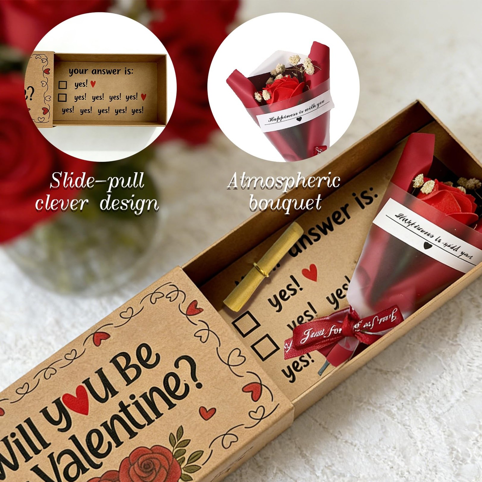 Will You Be My Girlfriend Proposal Matchbox Card – Handmade ‘Will You Be My V…
