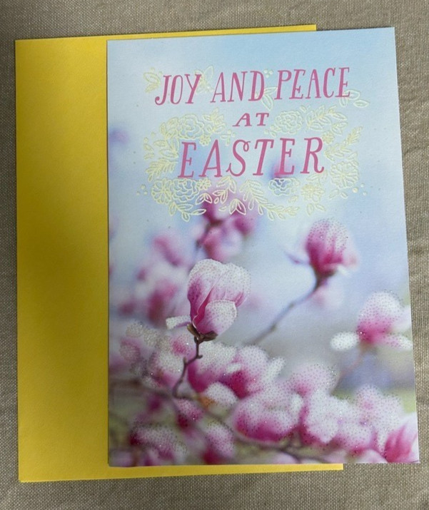 Happy Easter Greeting Card & Envelope ~ Joy and Peace at Easter ~ Religious