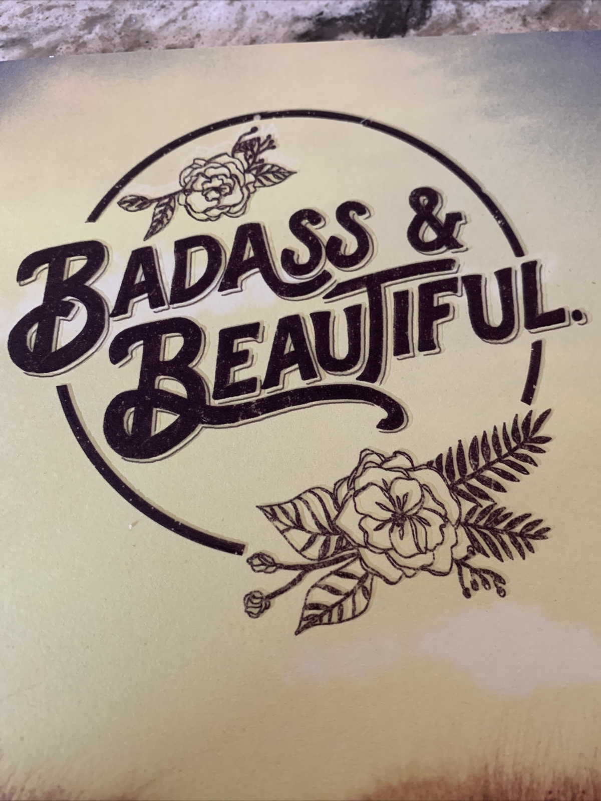 Birthday BADASS & BEAUTIFUL Wife Friend Sister 5.5”x8” Hallmark Greeting Card