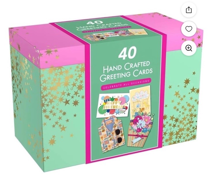 NEW All Occasion Greeting Card Collection, 40ct Hand crafted with envelope & box