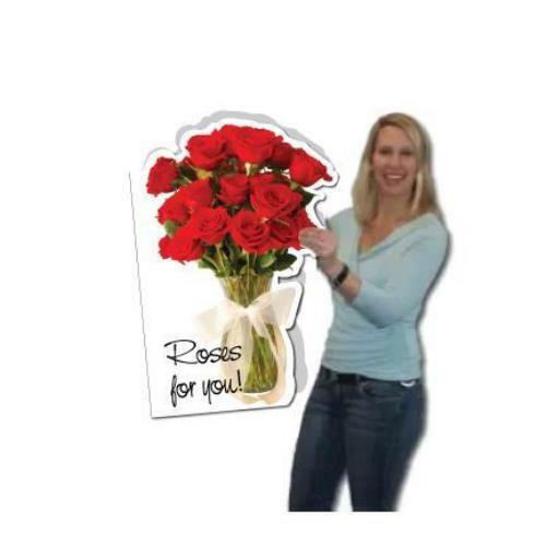 Roses Giant Cut Card – Stock Design Valentine’s Day – w/Envelope