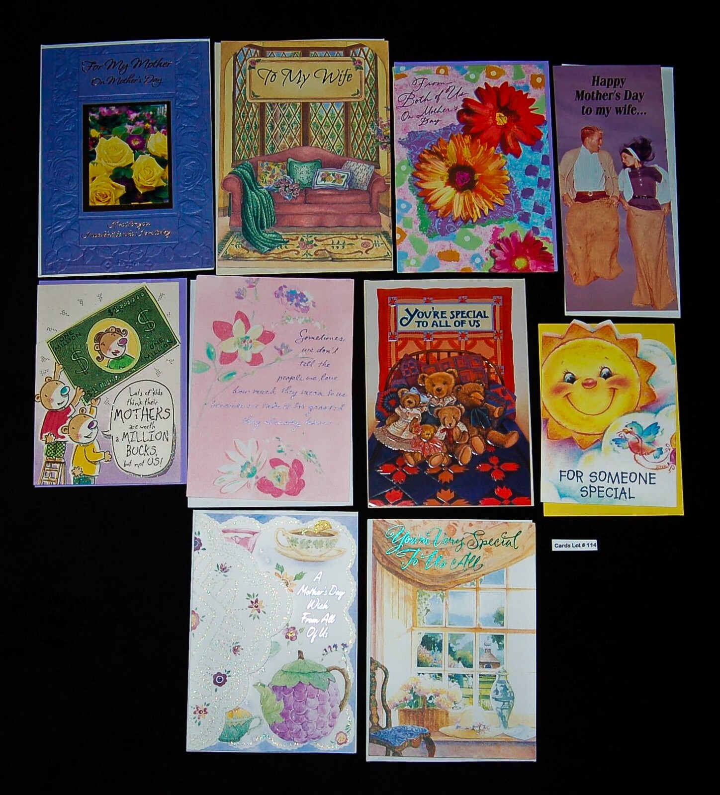 VINTAGE 10 Cards Mother’s Day GIBSON 1990’s NEW IN ENVELOPES! Lot#114