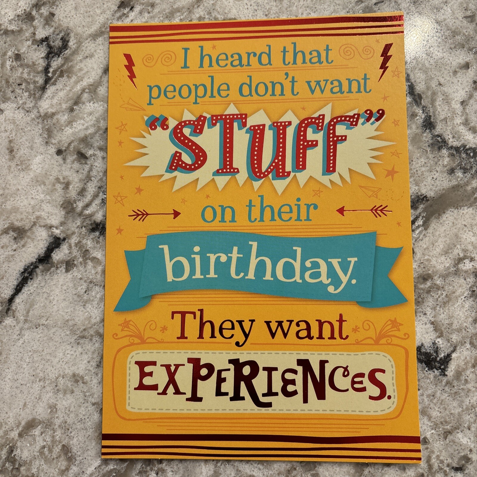 Birthday Very Funny Experiences 🤣 5”x7” Hallmark Greeting Card