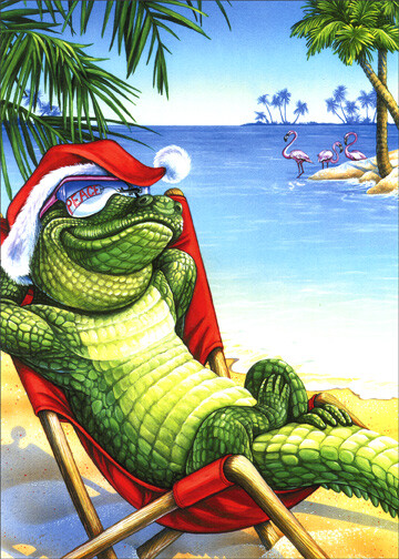 Holiday Peace Warm Weather LPG Greetings Christmas Card