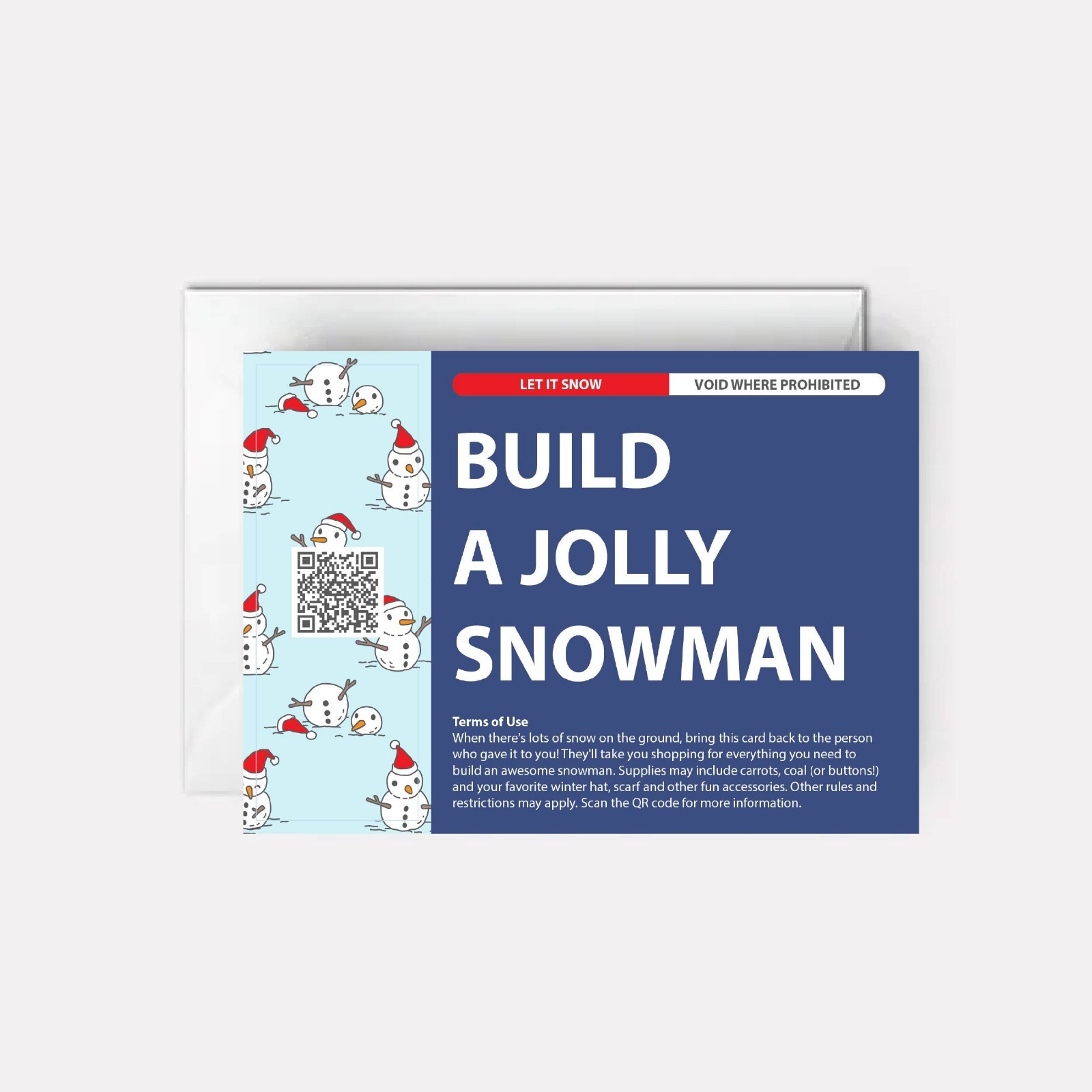 Snowman Christmas card for kids – unique Christmas gift – Flurry