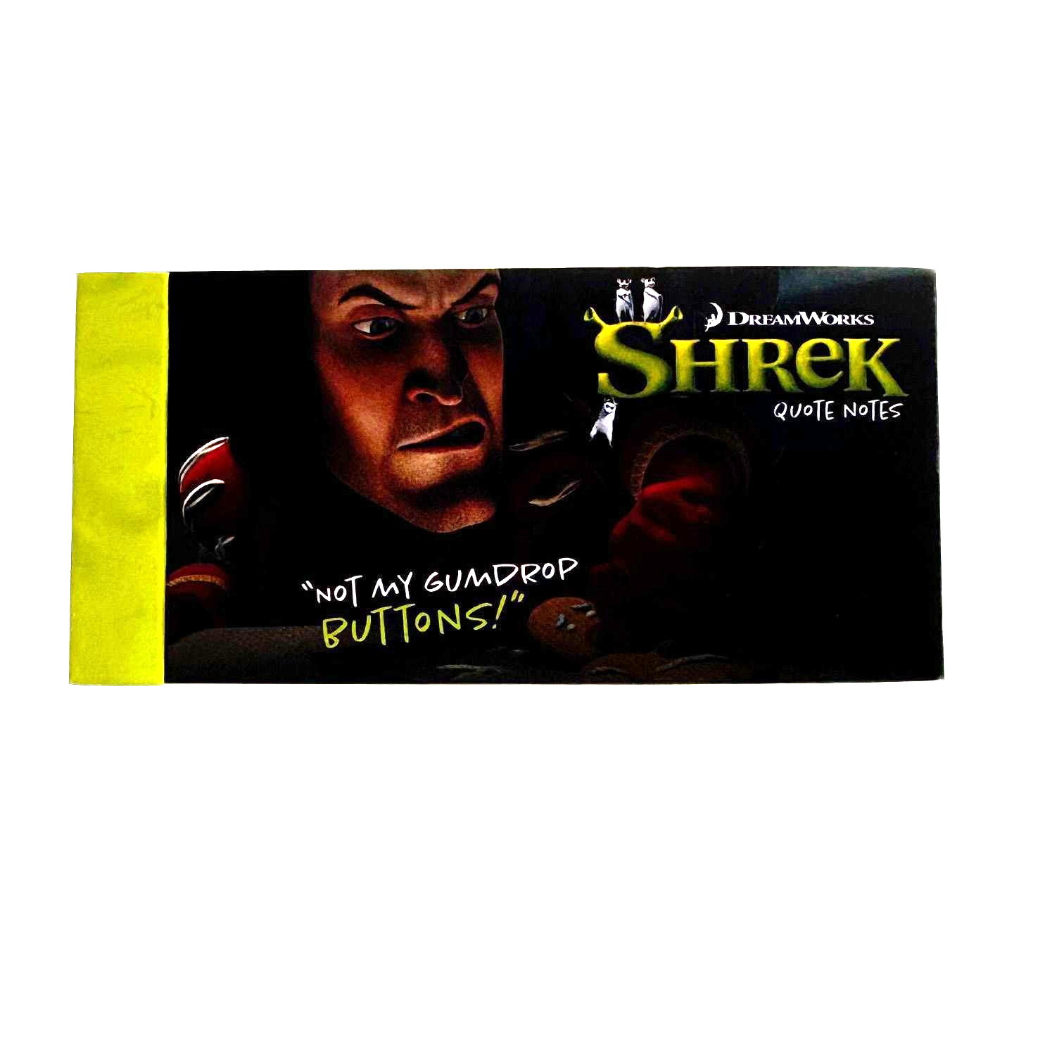 DreamWorks Shrek 20 Quote Note Humor Gift Booklet Papersalt Blank Tear Out Cards
