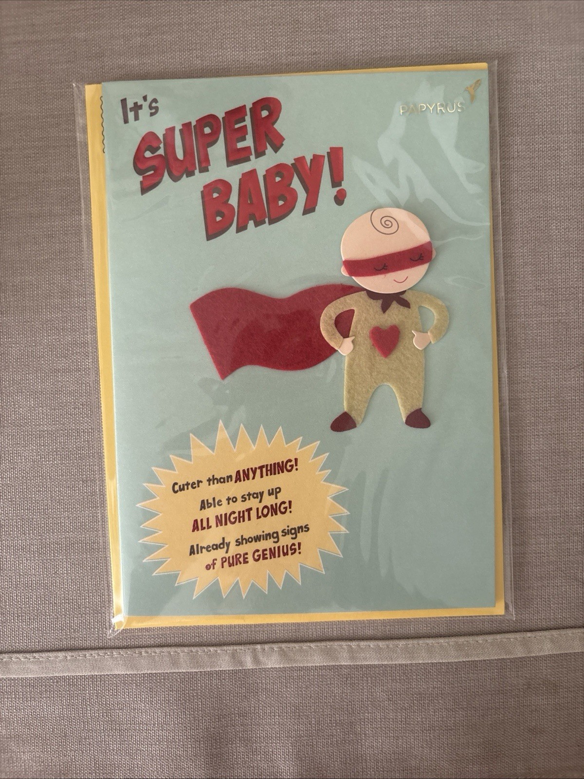 Papyrus~BABY~ Love & Happy Wishes~Intricate Design Of Paper Congratulations Card
