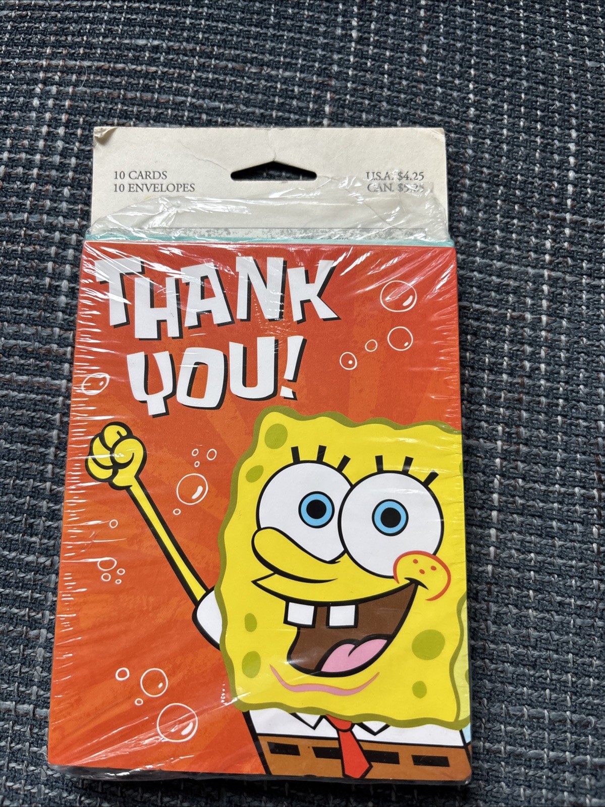 VINTAGE 2003 Spongebob SquarePants Thank You 10 Cards W/envelopes