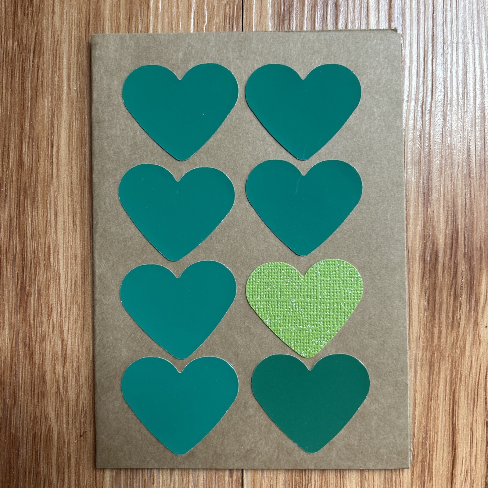 Lot Of 10 Hearts Blank Greeting Cards Handmade On Kraft Card Stock Notecard