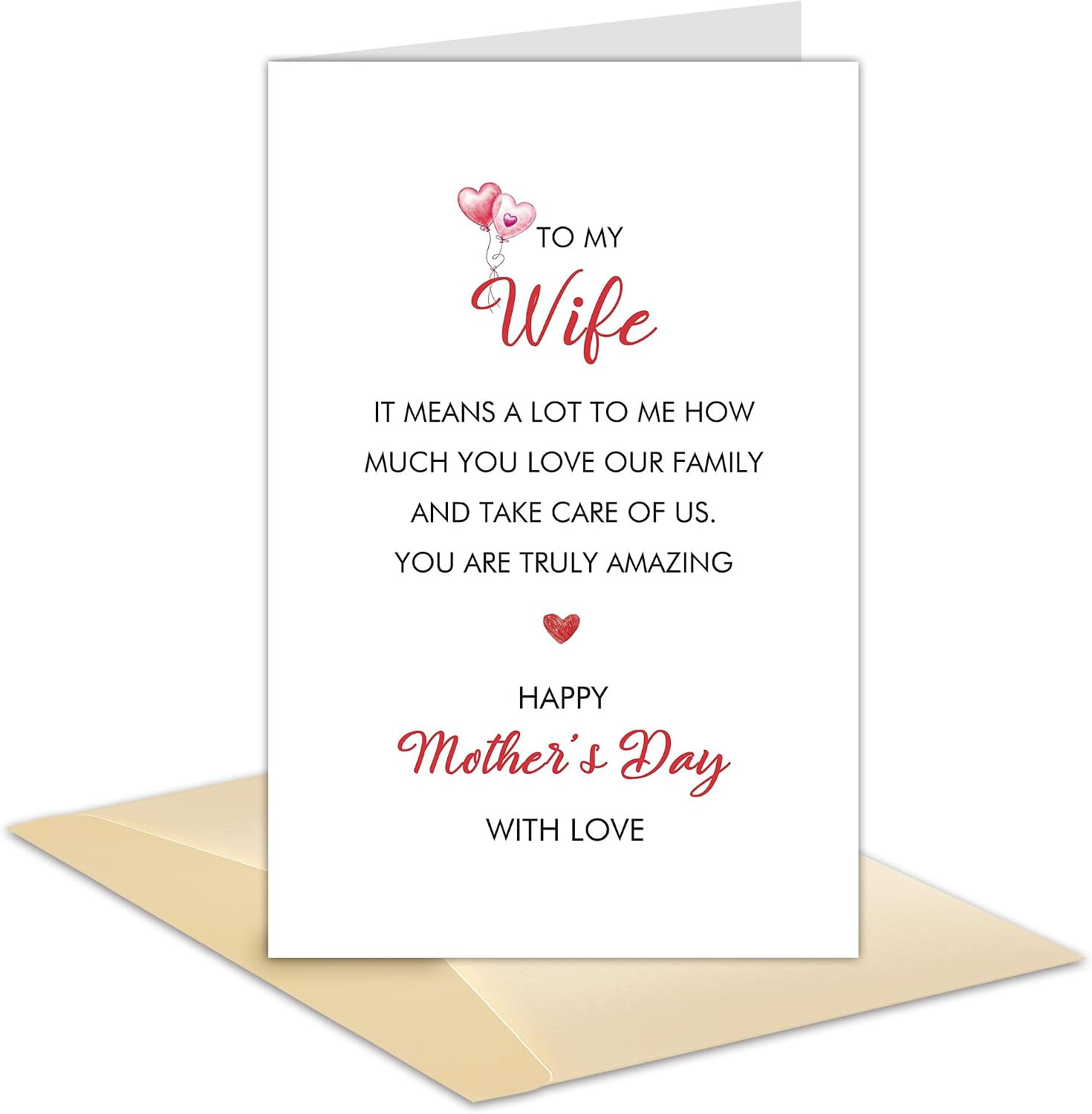 To My Wife Mother’S Day Gift, Mother’S Day Card from Husband, Heartfelt Mothers