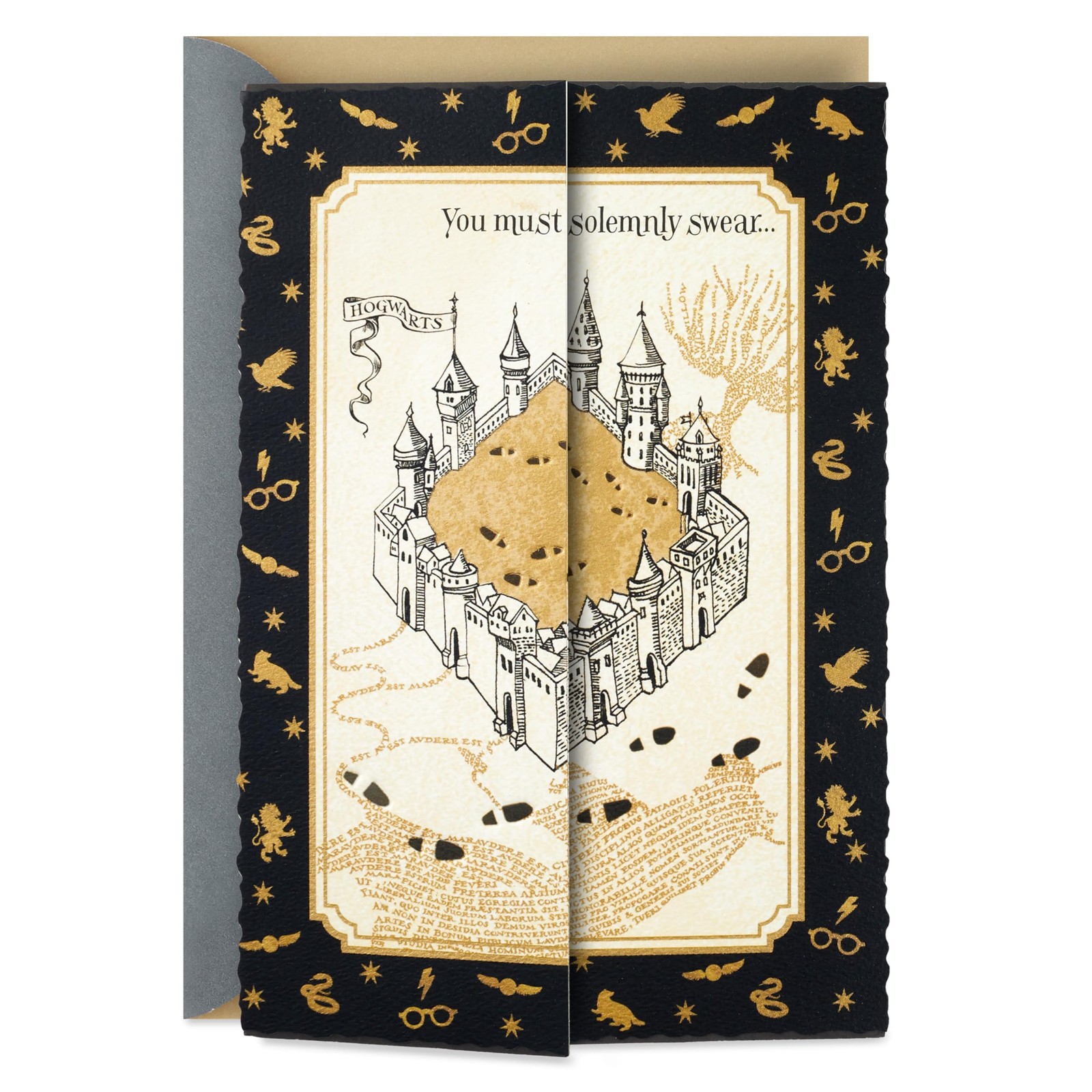 Hallmark Harry Potter Birthday Card (Marauder’s Map)