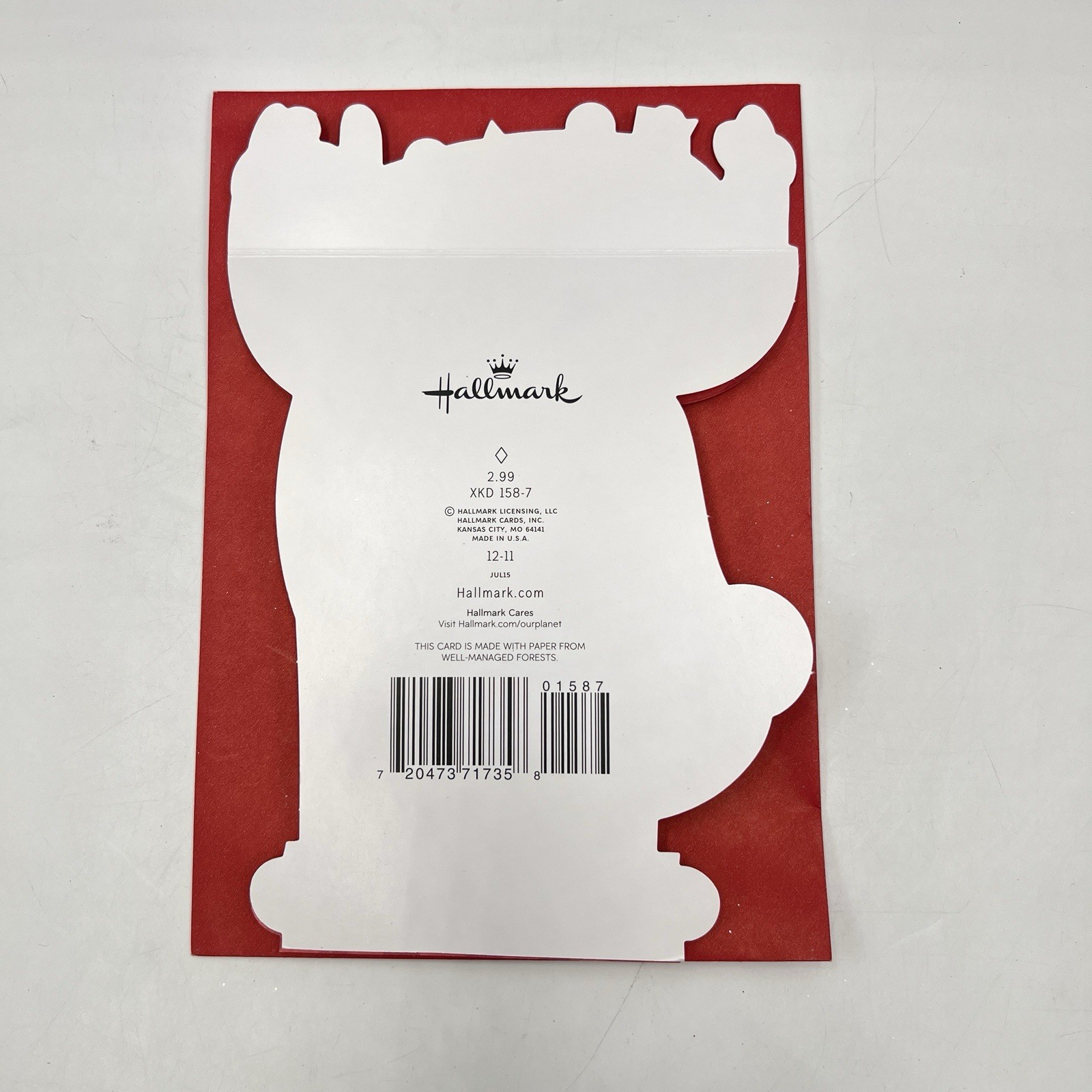 Hallmark Christmas Card Nephew Reindeer Cardinal Lights Glitter Fun Holiday