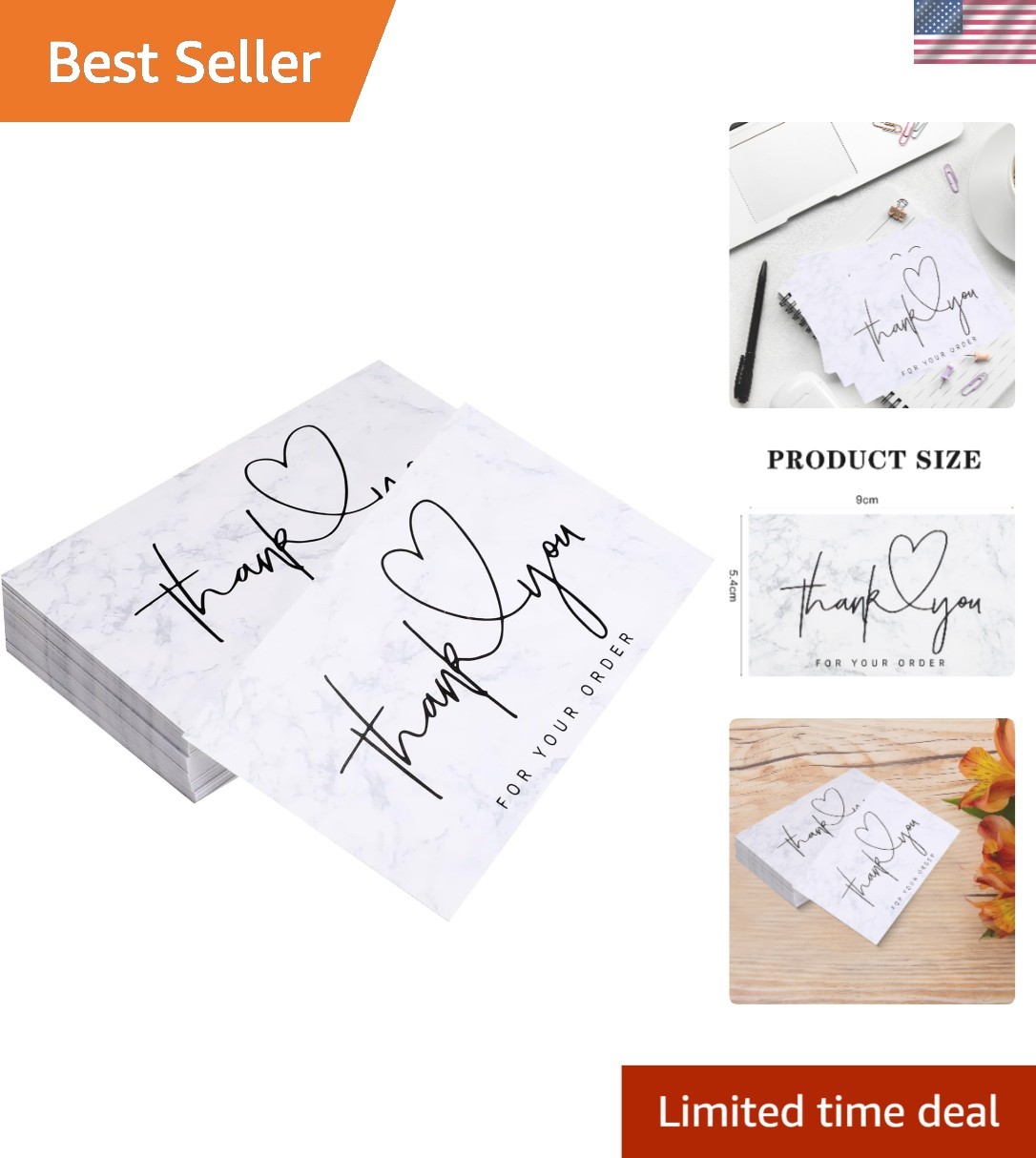 50 White Appreciation Cards with Blank Design – Perfect for Personalization