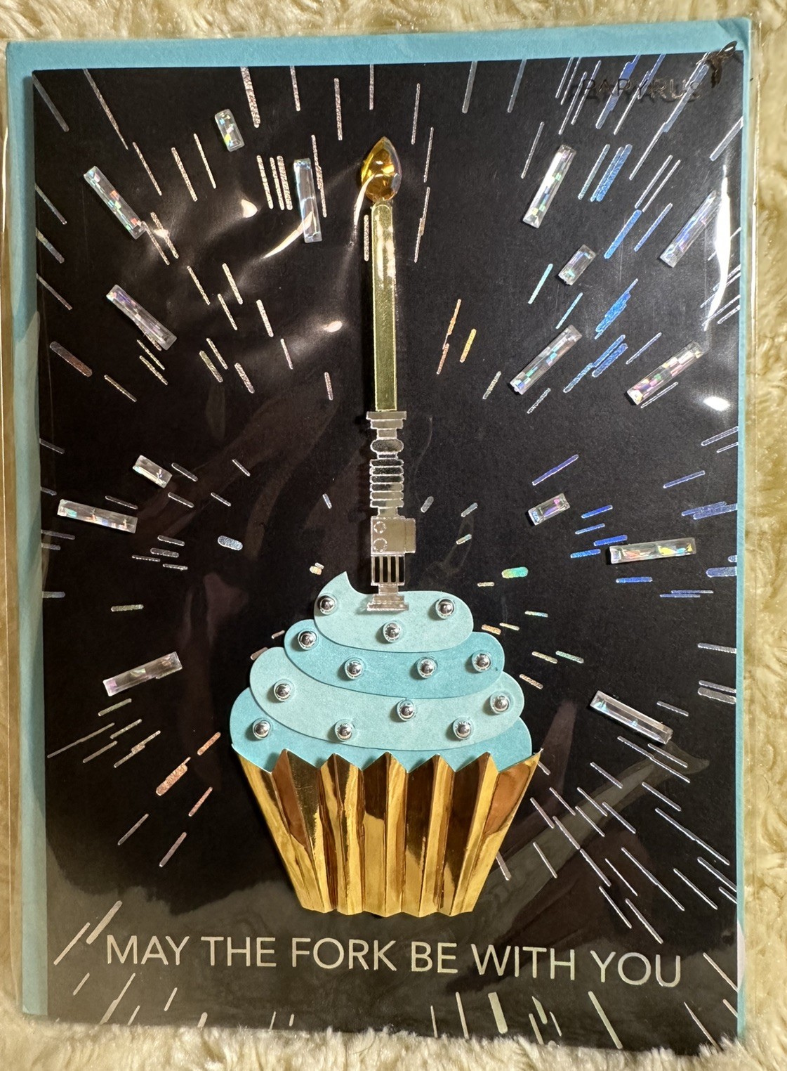 Papyrus Birthday Card Star Wars Disney Acrylic Lightsaber Jewels Beads ’18-’22
