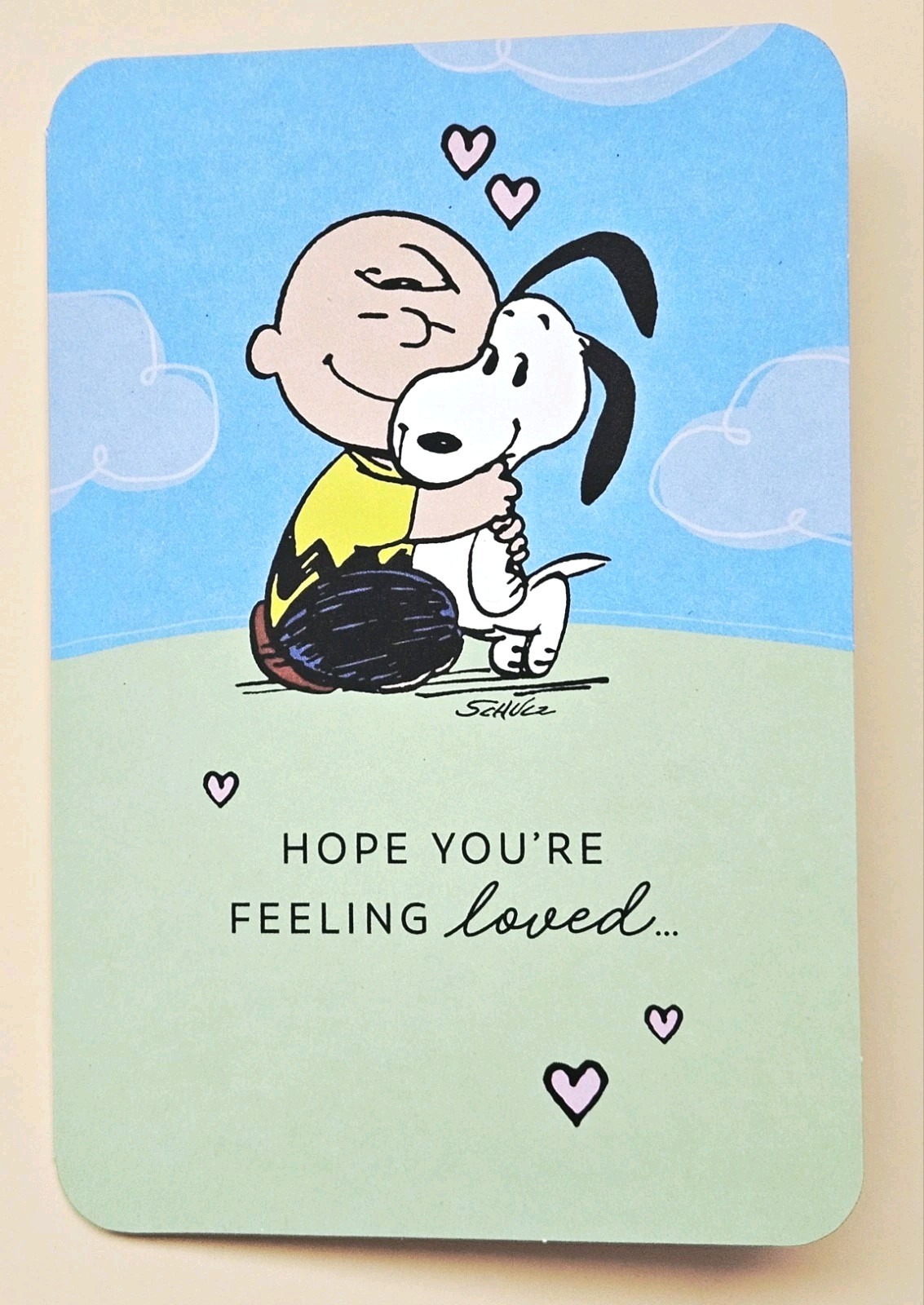 Peanuts “Snoopy & Charlie Brown”. Hope You’re Feeling Loved Greeting Card