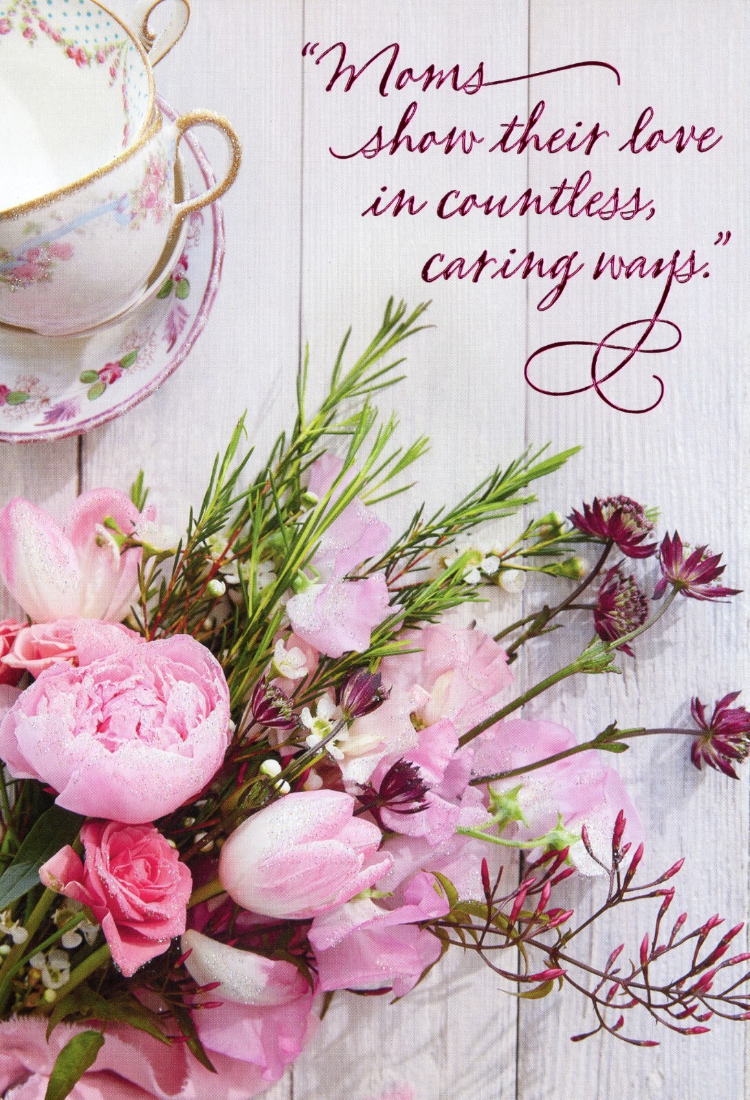 Heartfelt HAPPY MOTHER’S DAY Card FOR MOM, Rose Tea Party by Hallmark + Envelope